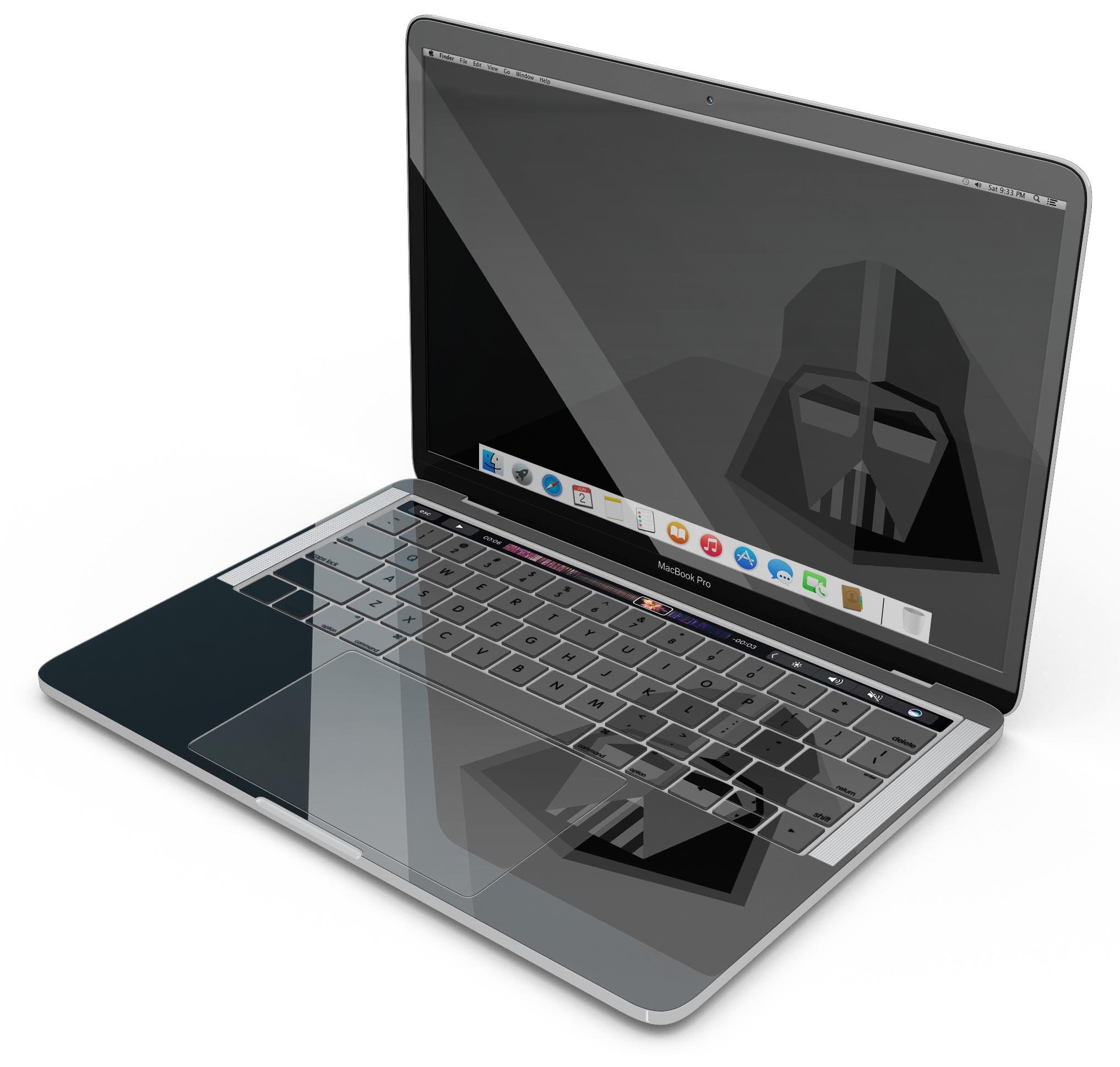 Dark Super Hero Wars 5 skin for MacBook Pro, showcasing vibrant comic design and premium vinyl material.