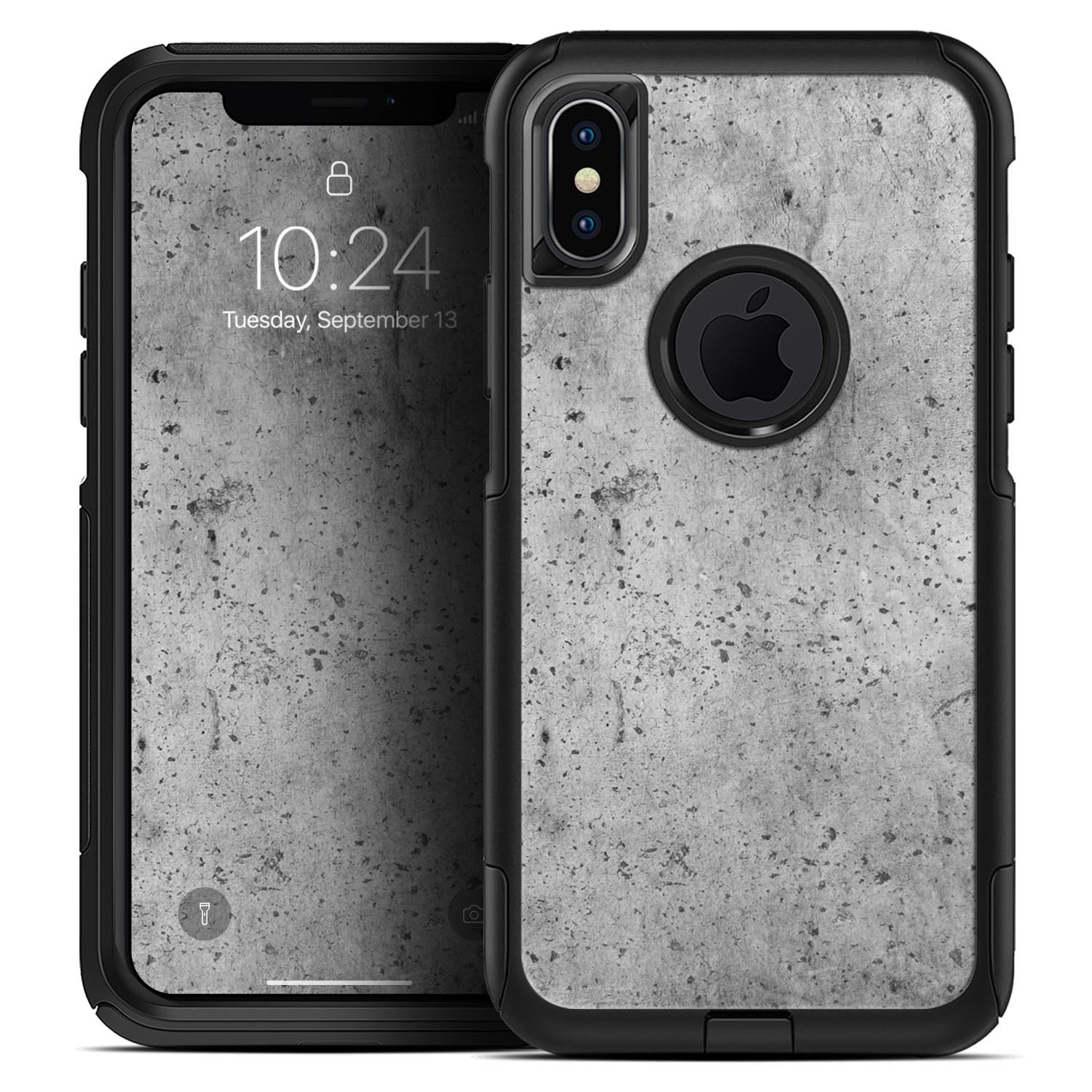 Concrete Grunge Texture Skin Kit for iPhone OtterBox Cases, showcasing a rugged design with a textured finish.