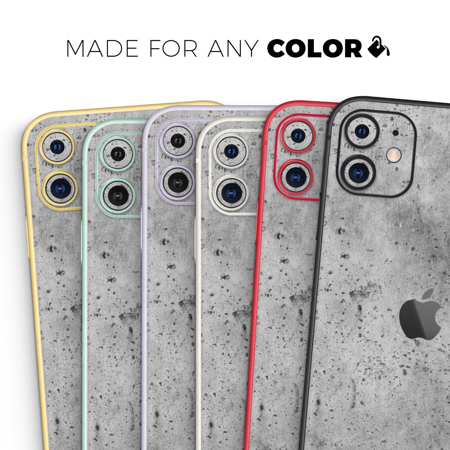 Concrete Grunge Texture skin for Apple iPhone, showcasing a stylish design with a textured finish, perfect for personalizing your device.