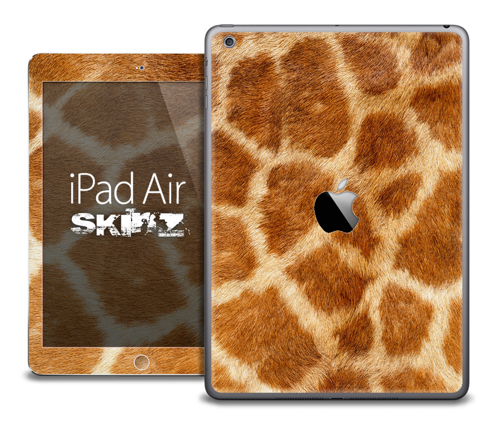 The Real Giraffe Skin for iPad Air, showcasing a stylish giraffe pattern on high-quality vinyl.