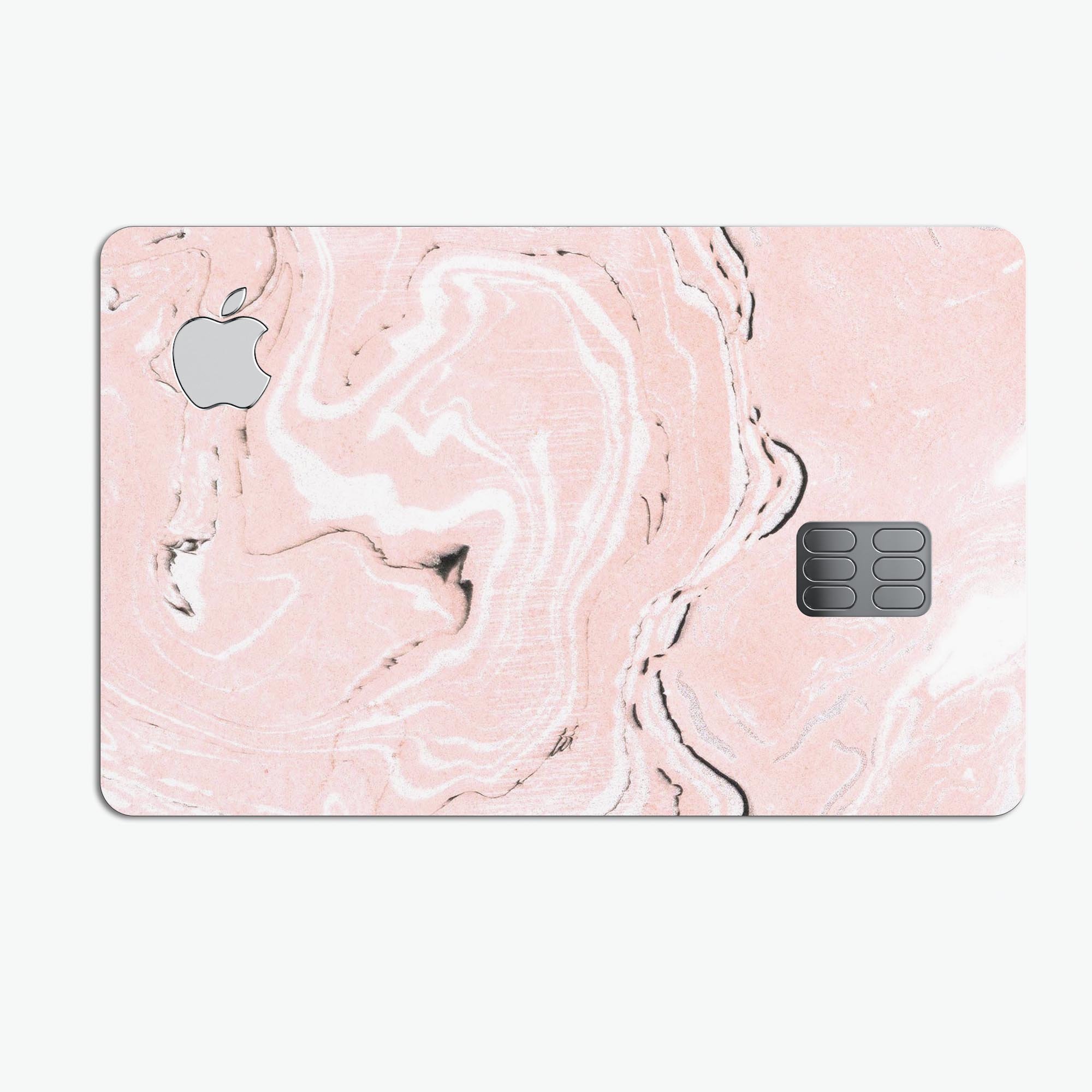 Coral 19 Textured Marble decal skin for Apple Card, showcasing its premium design and protective features.