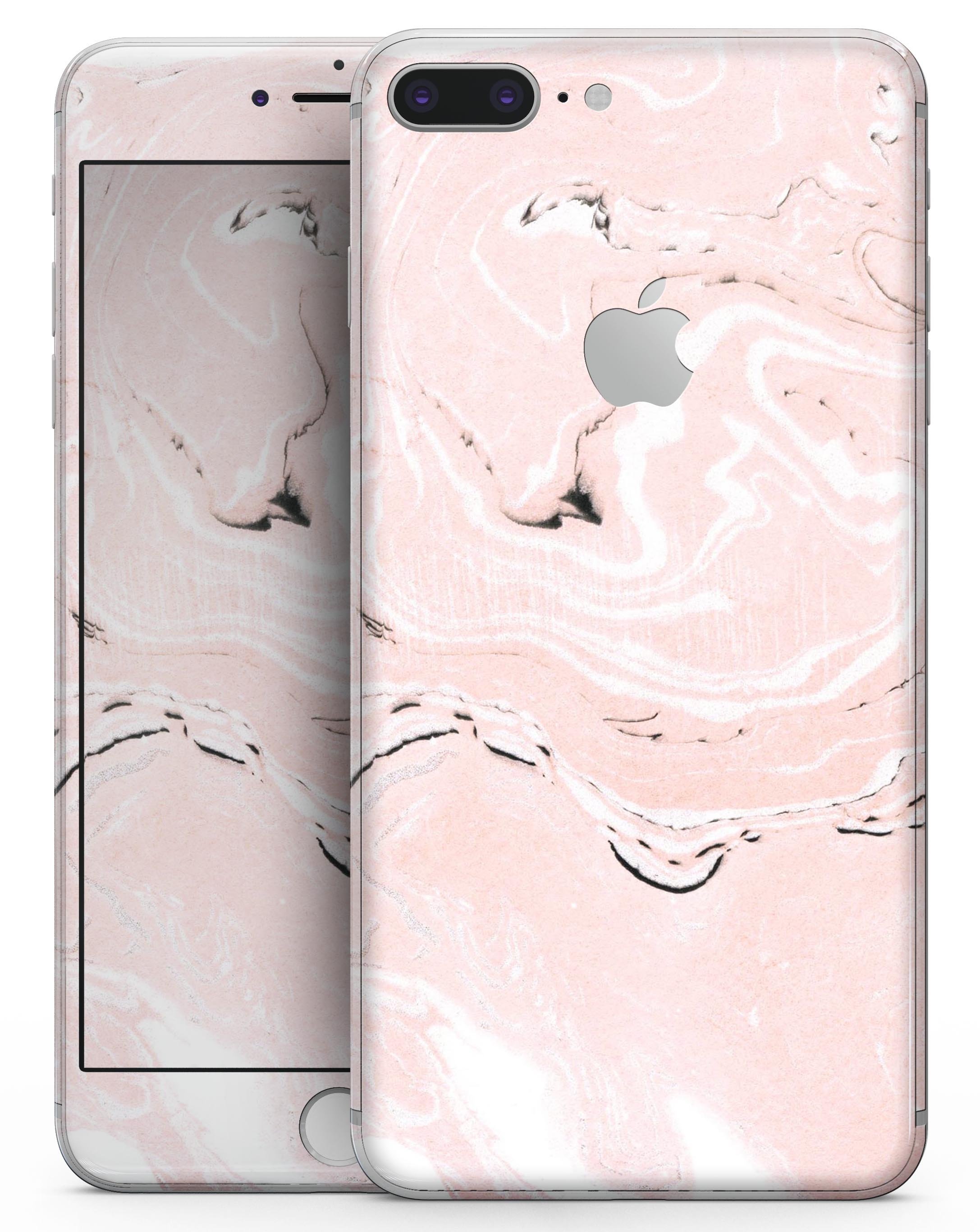 Coral 19 Textured Marble skin for iPhone 8 and 8 Plus, showcasing a stylish design with a textured finish.