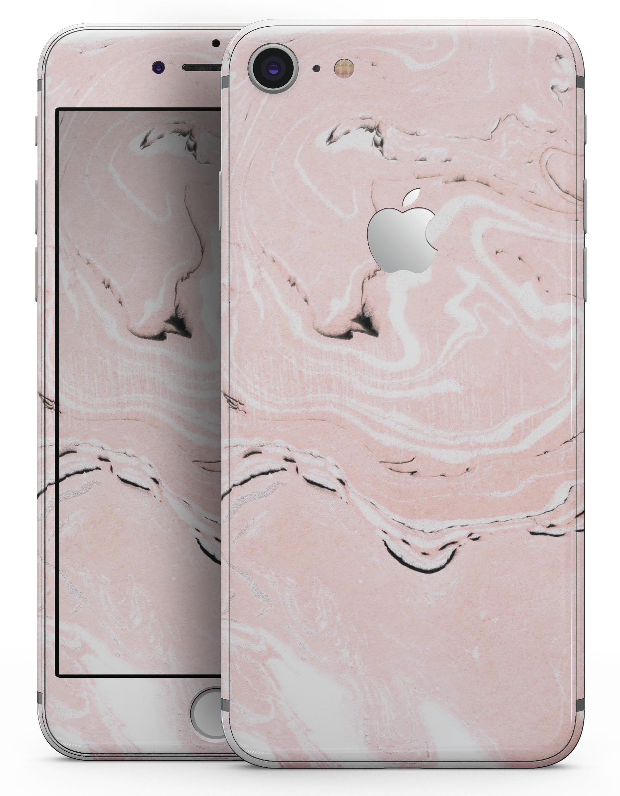 Coral 19 Textured Marble skin for iPhone 8 and 8 Plus, showcasing a stylish design with a textured finish.