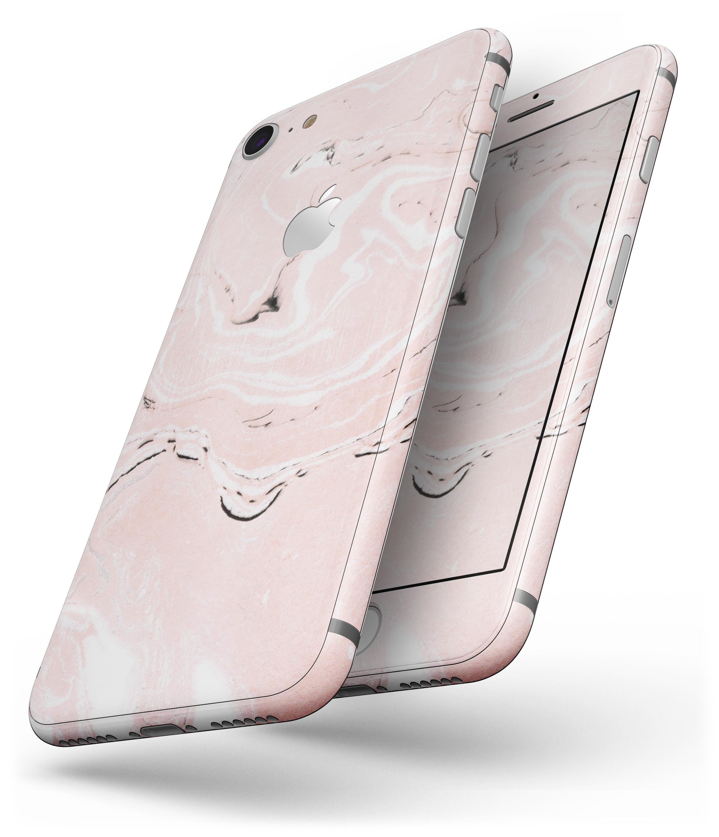 Coral 19 Textured Marble skin for iPhone 8 and 8 Plus, showcasing a stylish design with a textured finish.