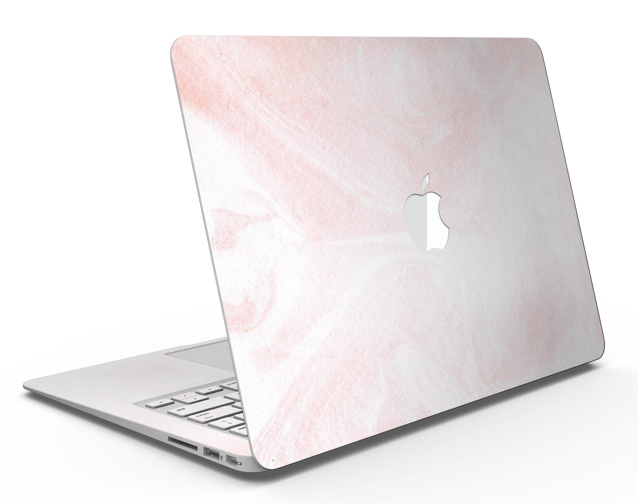 Coral 39 Textured Marble Skin Kit for MacBook Air, showcasing a stylish marble design with a premium vinyl finish.