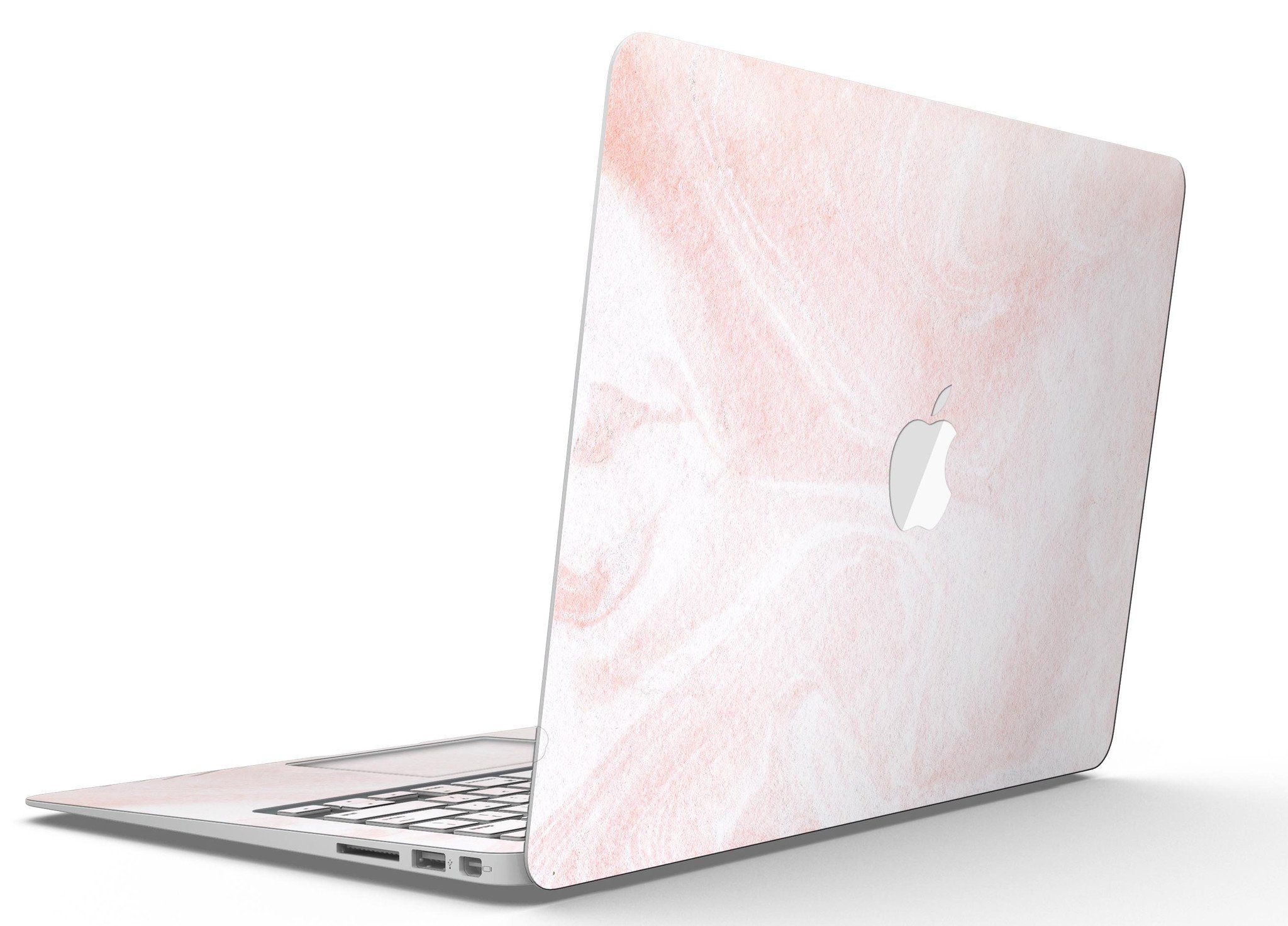 Coral 39 Textured Marble Skin Kit for MacBook Air, showcasing a stylish marble design with a premium vinyl finish.