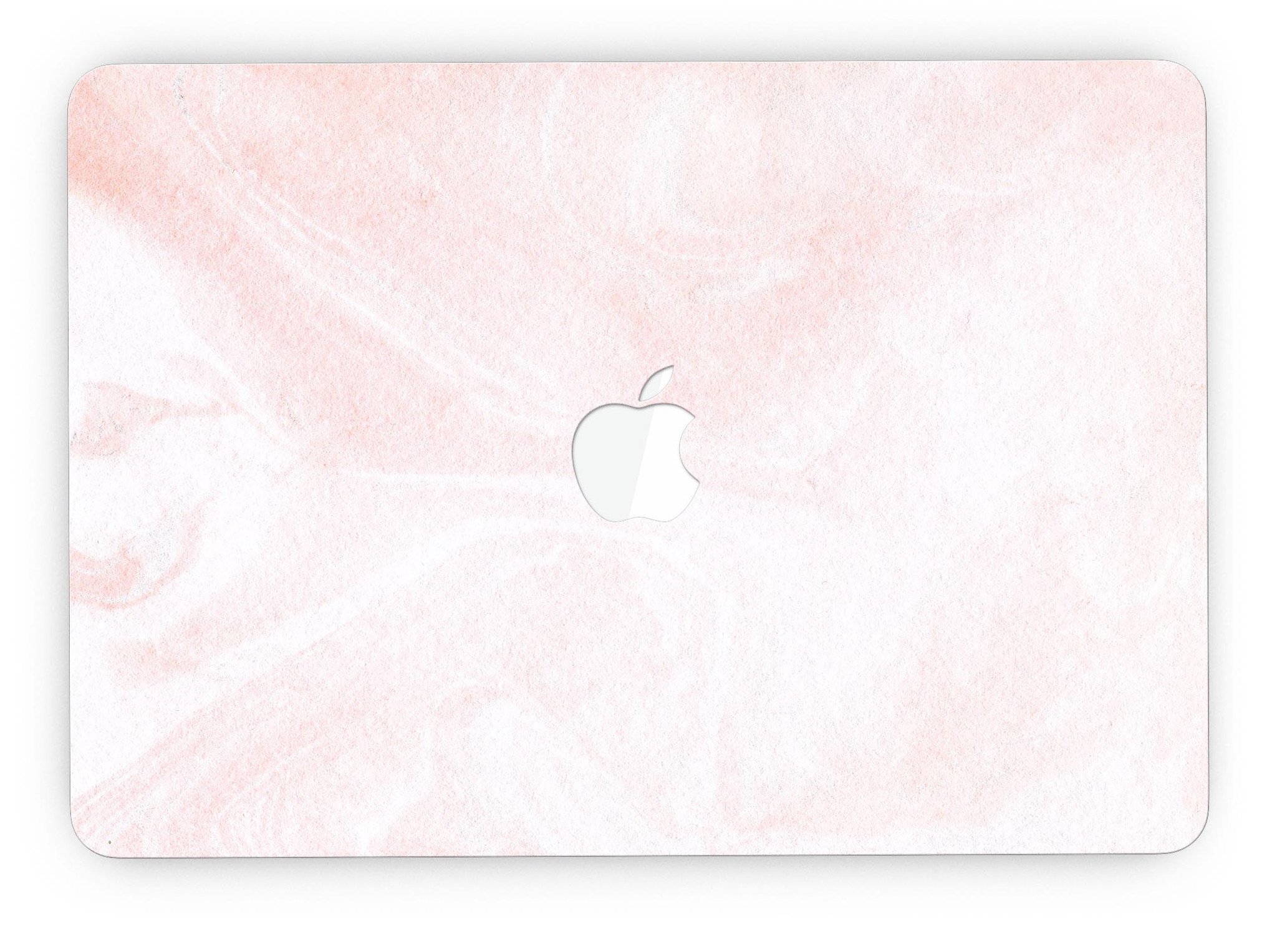 Coral 39 Textured Marble skin applied to a MacBook Pro with Retina Display, showcasing its stylish design and premium finish.