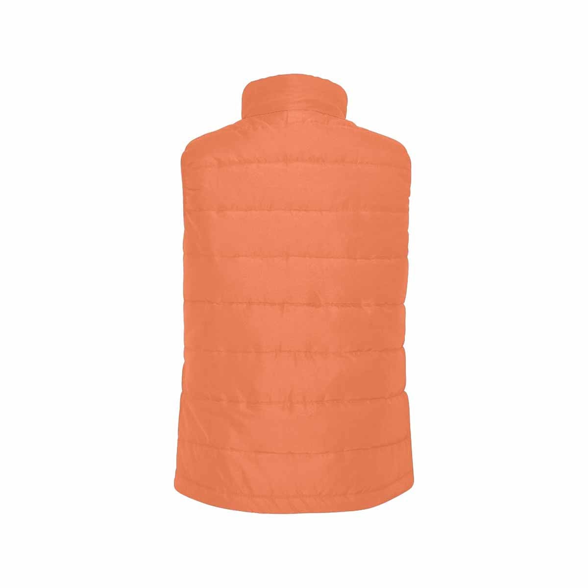 Coral Red Men's Padded Vest featuring a quilted design, sleeveless style, and zipper closure, perfect for layering in cool weather.