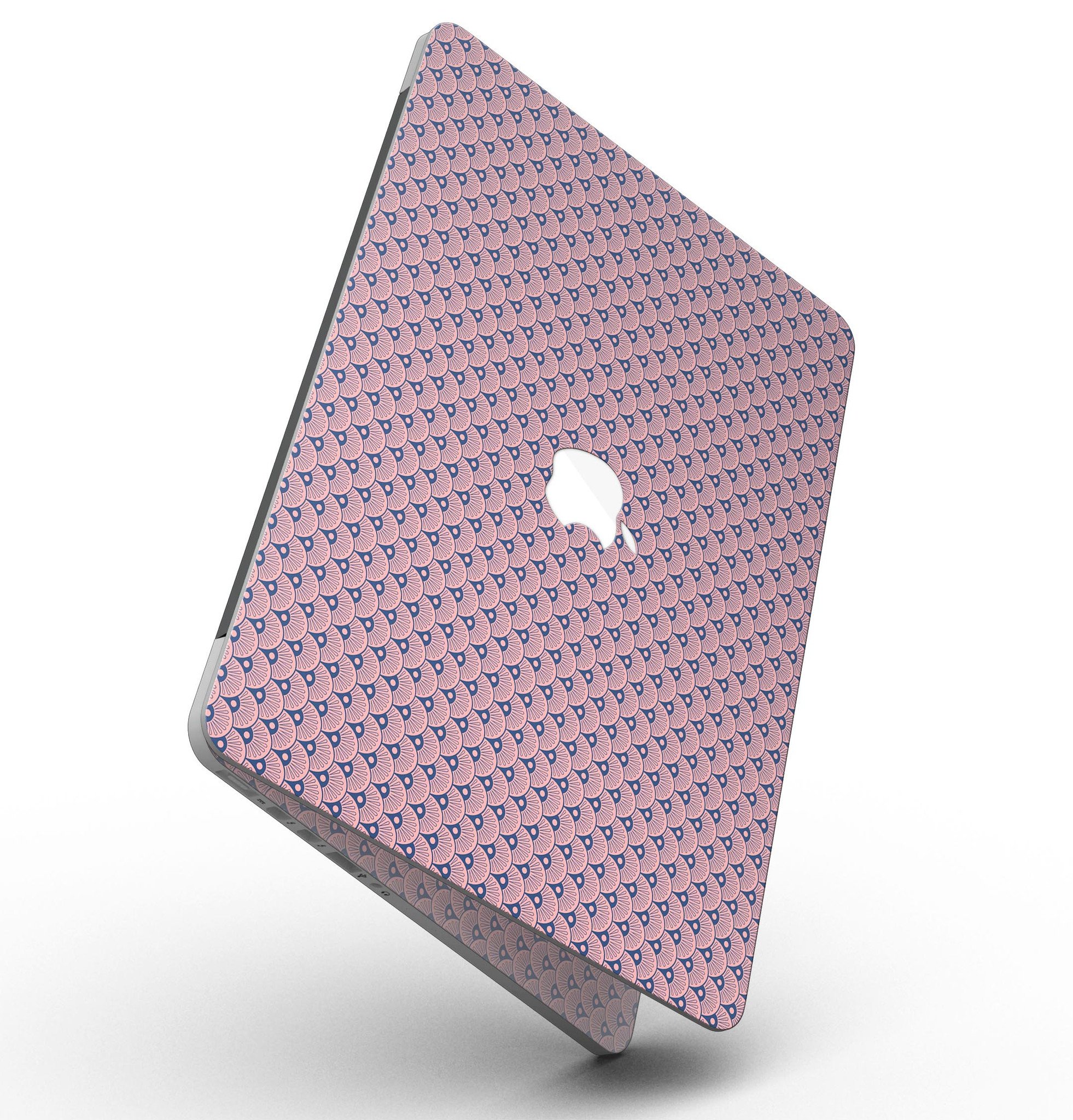 Coral SemiCircles skin design for MacBook Pro with Retina Display, showcasing vibrant colors and a sleek fit.