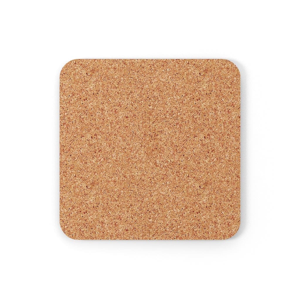 Corkwood Coasters 4 Piece Set featuring Love Red Hearts design, showcasing high-gloss finish and cork backing.