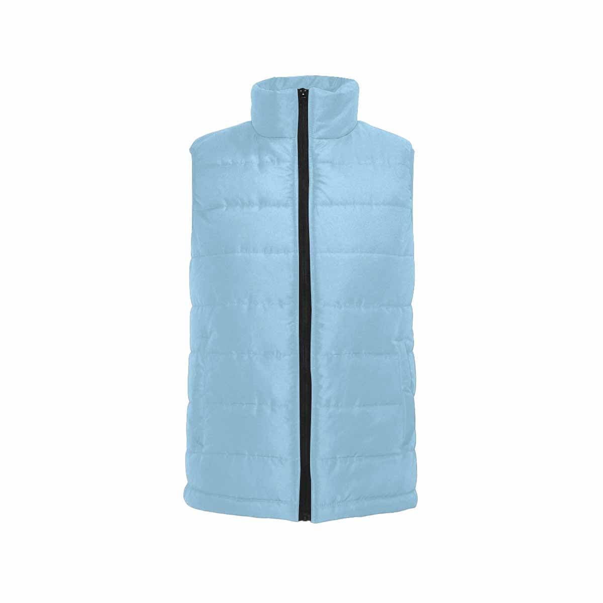 Cornflower Blue Men's Padded Vest featuring a quilted design and zipper closure, perfect for layering in cool weather.