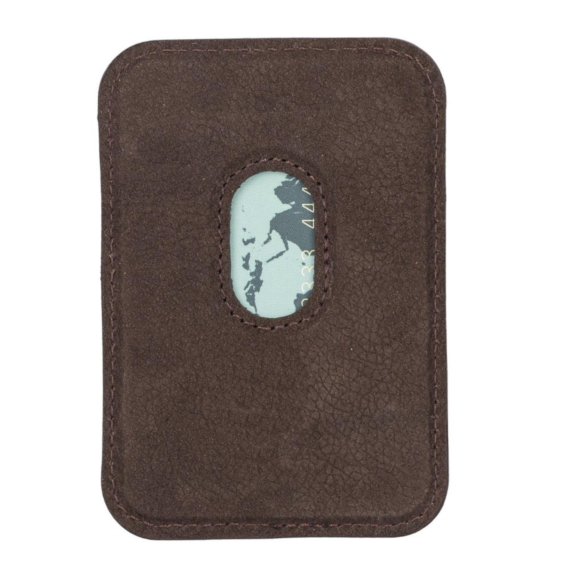 Cortland Full-Grain Leather Card Holder Wallet with Magnet, showcasing its elegant design and premium leather finish.