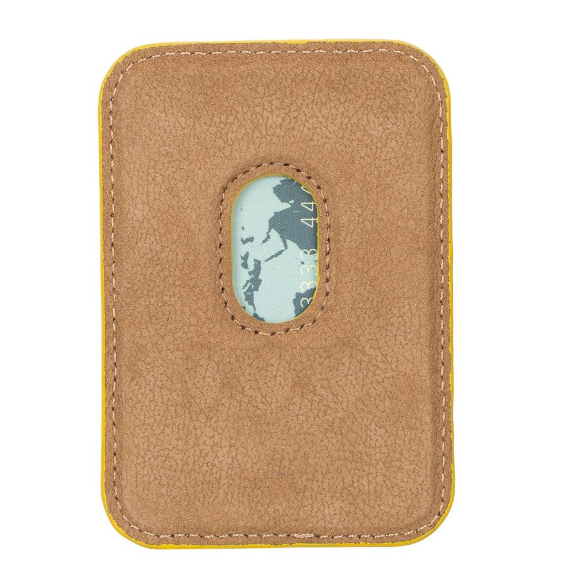 Cortland Full-Grain Leather Card Holder Wallet with Magnet, showcasing its elegant design and premium leather finish.