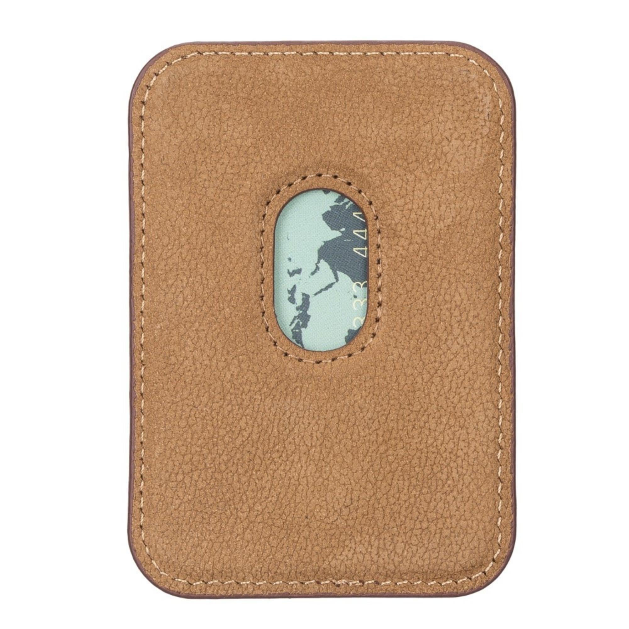 Cortland Full-Grain Leather Card Holder Wallet with Magnet, showcasing its elegant design and premium leather finish.