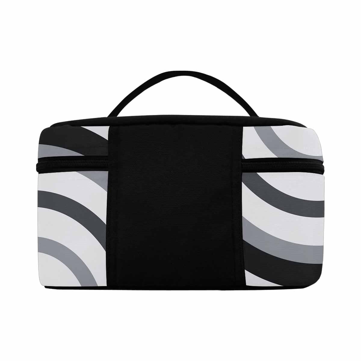 Stylish cosmetic bag with multiple compartments, water-resistant material, and secure zipper closure, ideal for travel and organization.