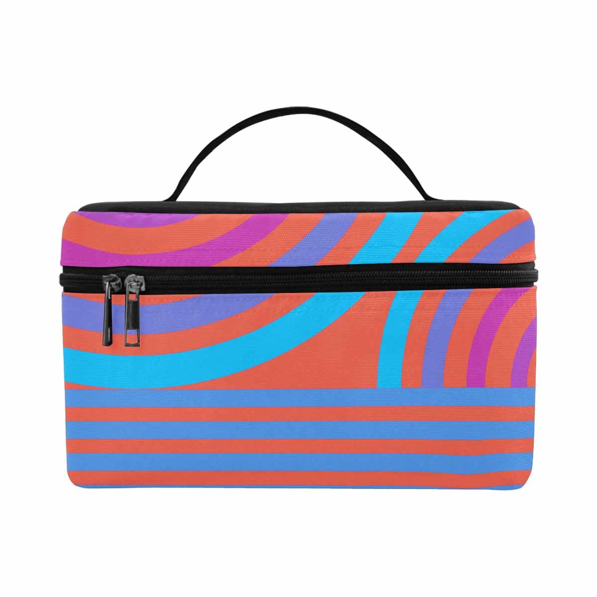 Stylish cosmetic bag with multiple compartments, perfect for organizing beauty essentials while traveling.