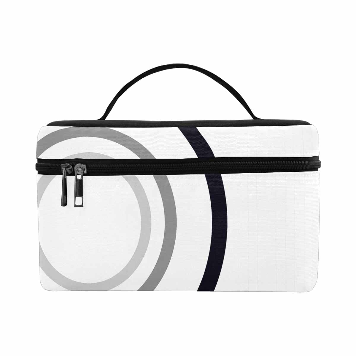 Stylish cosmetic bag with multiple compartments, water-resistant material, and secure zipper closure, ideal for travel and organization.