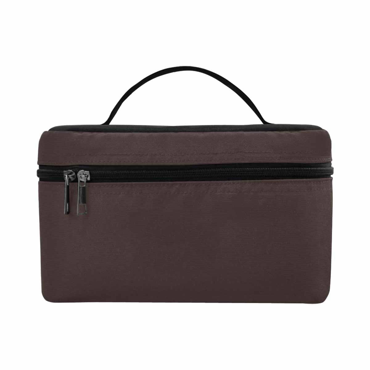 Carafe Brown Cosmetic Bag showcasing a stylish and functional design with compartments for organizing beauty essentials.