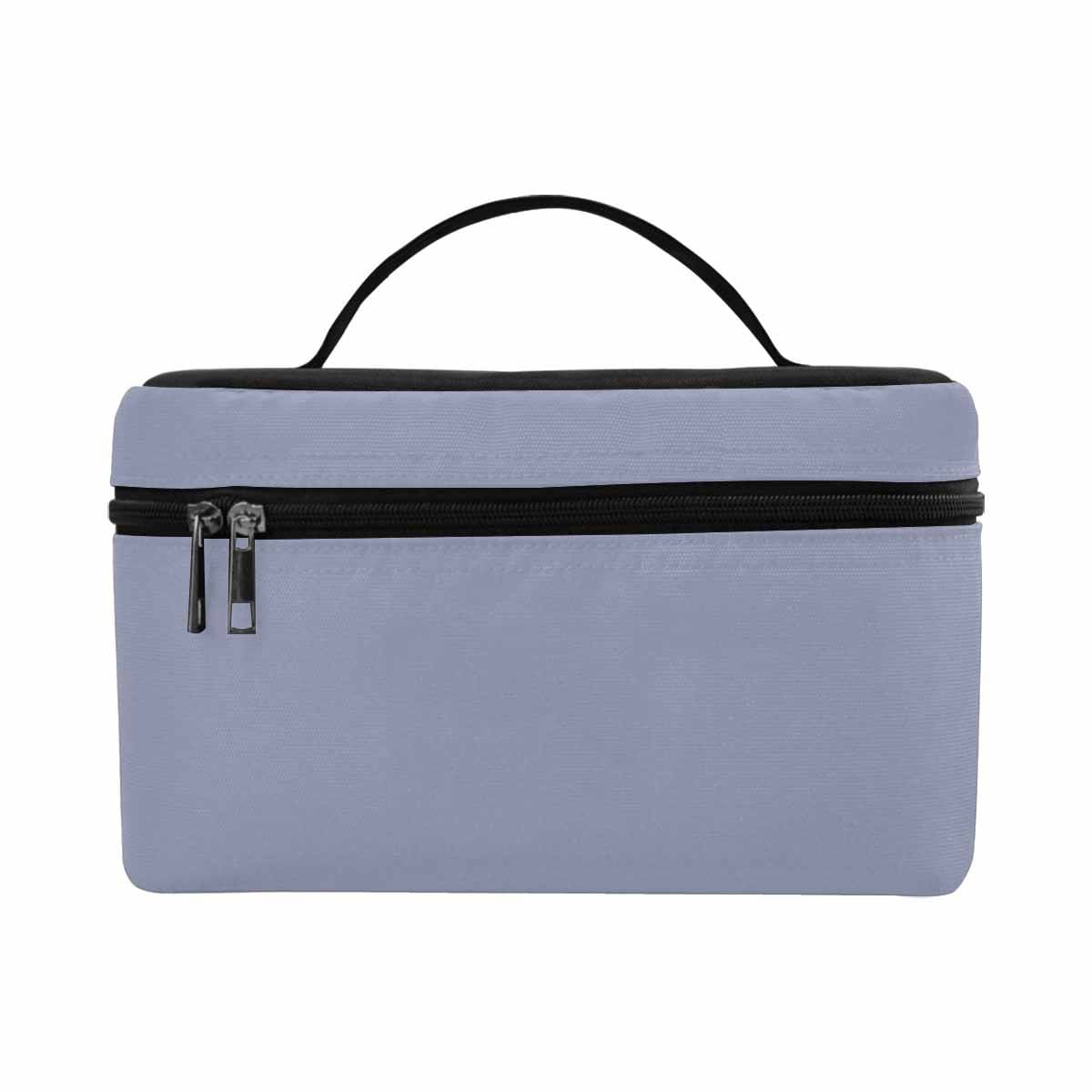 Stylish Cool Gray Cosmetic Bag with multiple compartments and secure zipper closure, perfect for organizing beauty essentials.