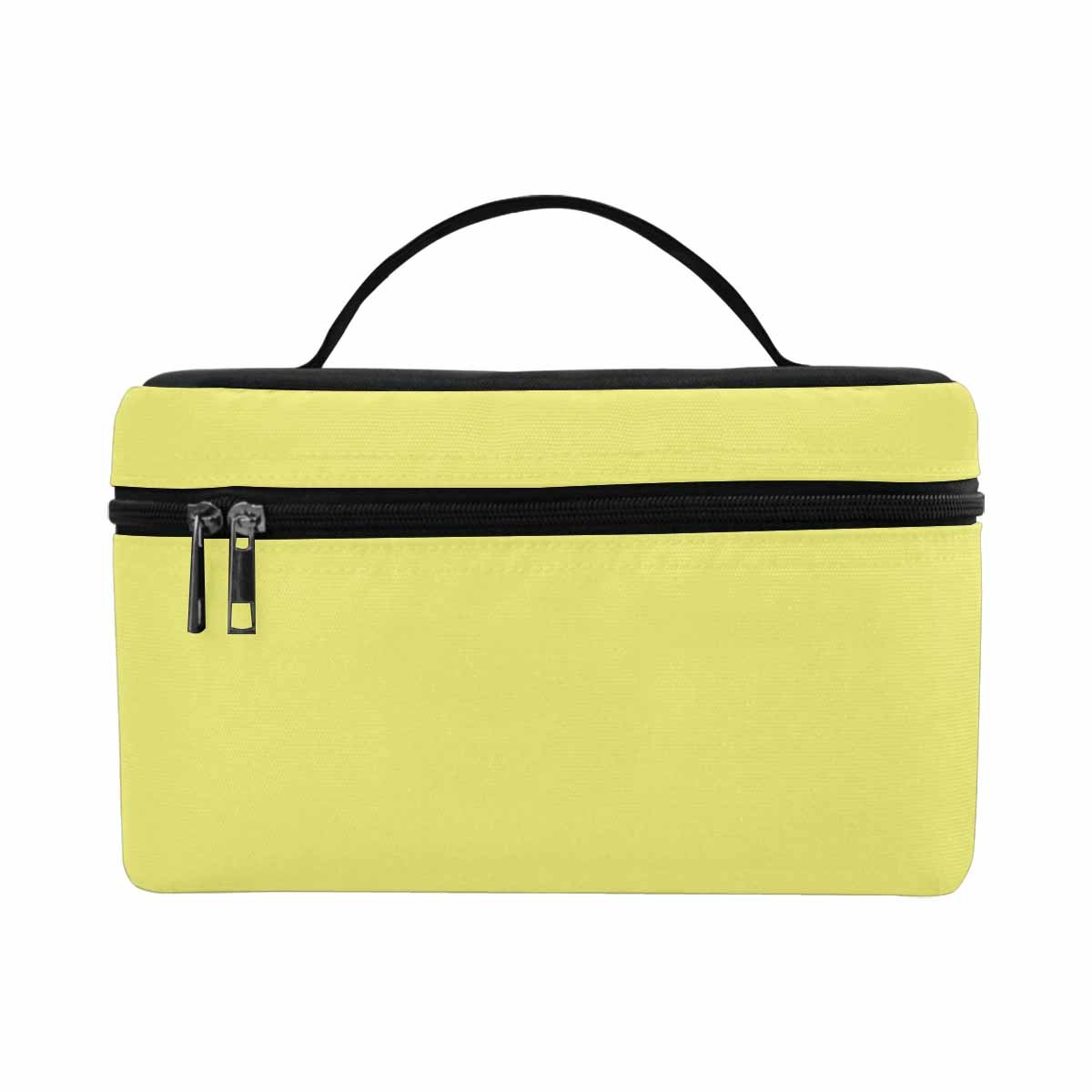 Honeysuckle Yellow Cosmetic Bag with multiple compartments and secure zipper closure, perfect for organizing beauty essentials.