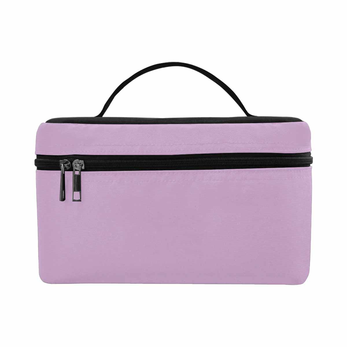 Lilac Purple Cosmetic Bag with multiple compartments and zipper closure, perfect for organizing beauty essentials.