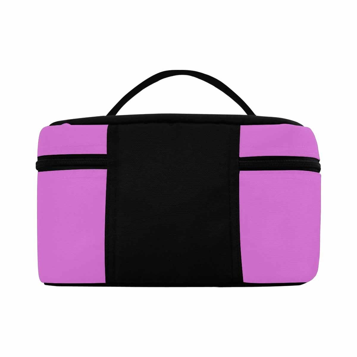 Orchid Purple Cosmetic Bag showcasing its stylish design and spacious compartments for beauty essentials.