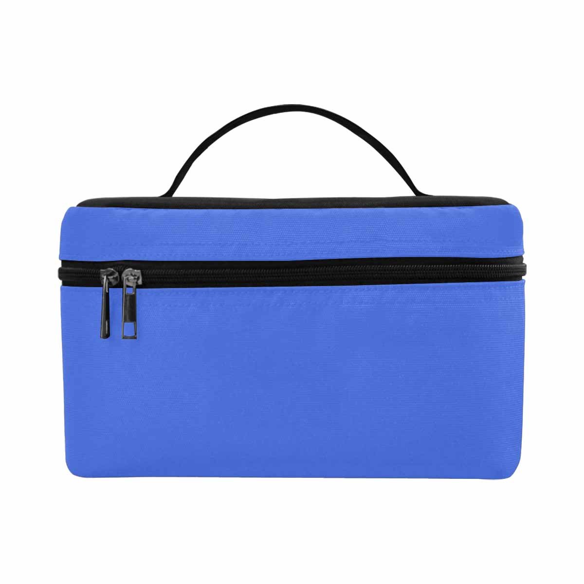 Royal Blue Cosmetic Bag with multiple compartments, stylish design, and secure zipper closure, perfect for travel and organization.