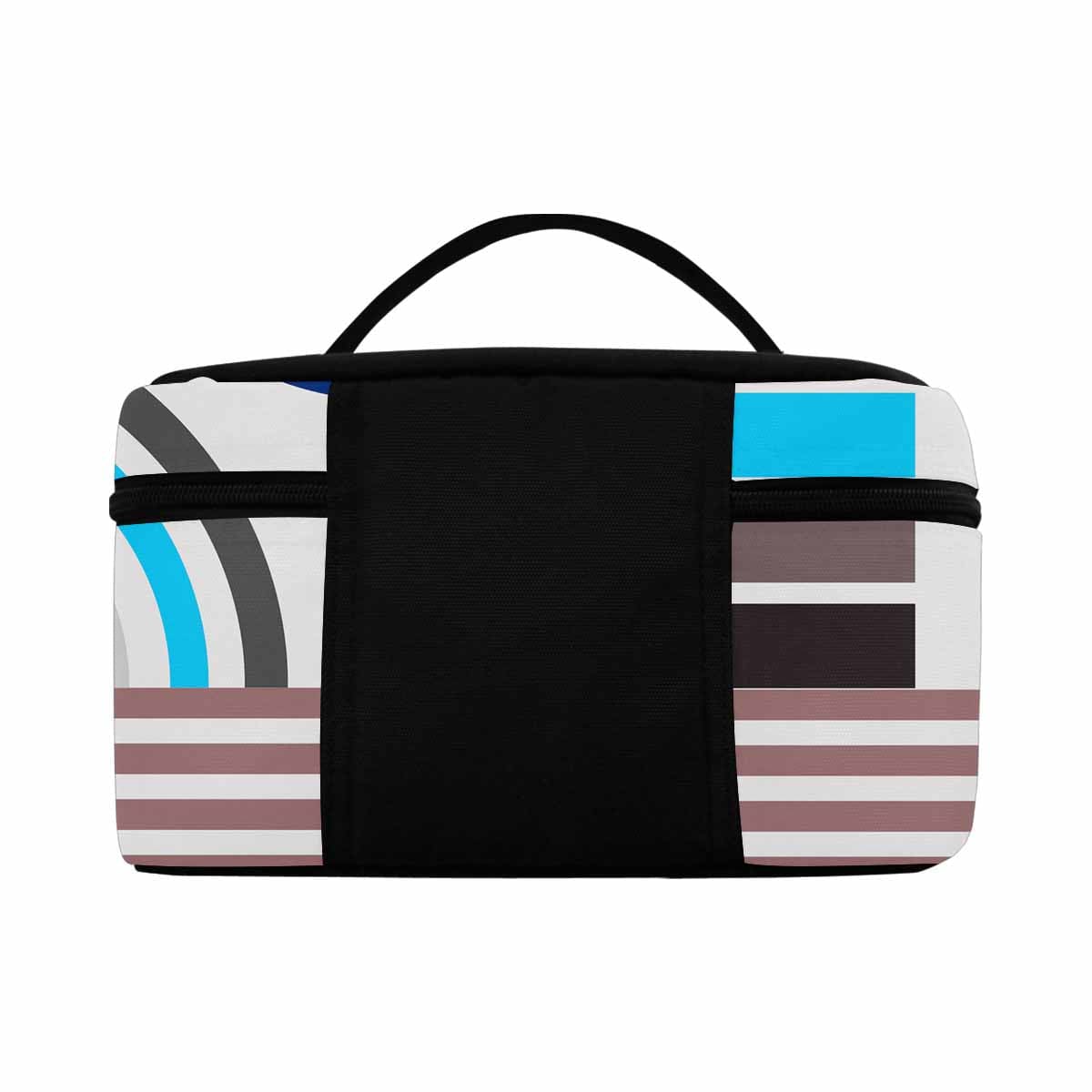 Stylish cosmetic bag in a chic design, showcasing multiple compartments and a secure zipper closure, perfect for organizing beauty essentials.