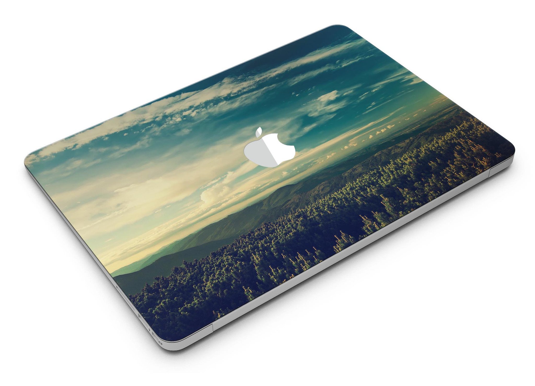 Country Skyline MacBook Air Skin Kit showcasing a vibrant skyline design on a sleek MacBook Air.