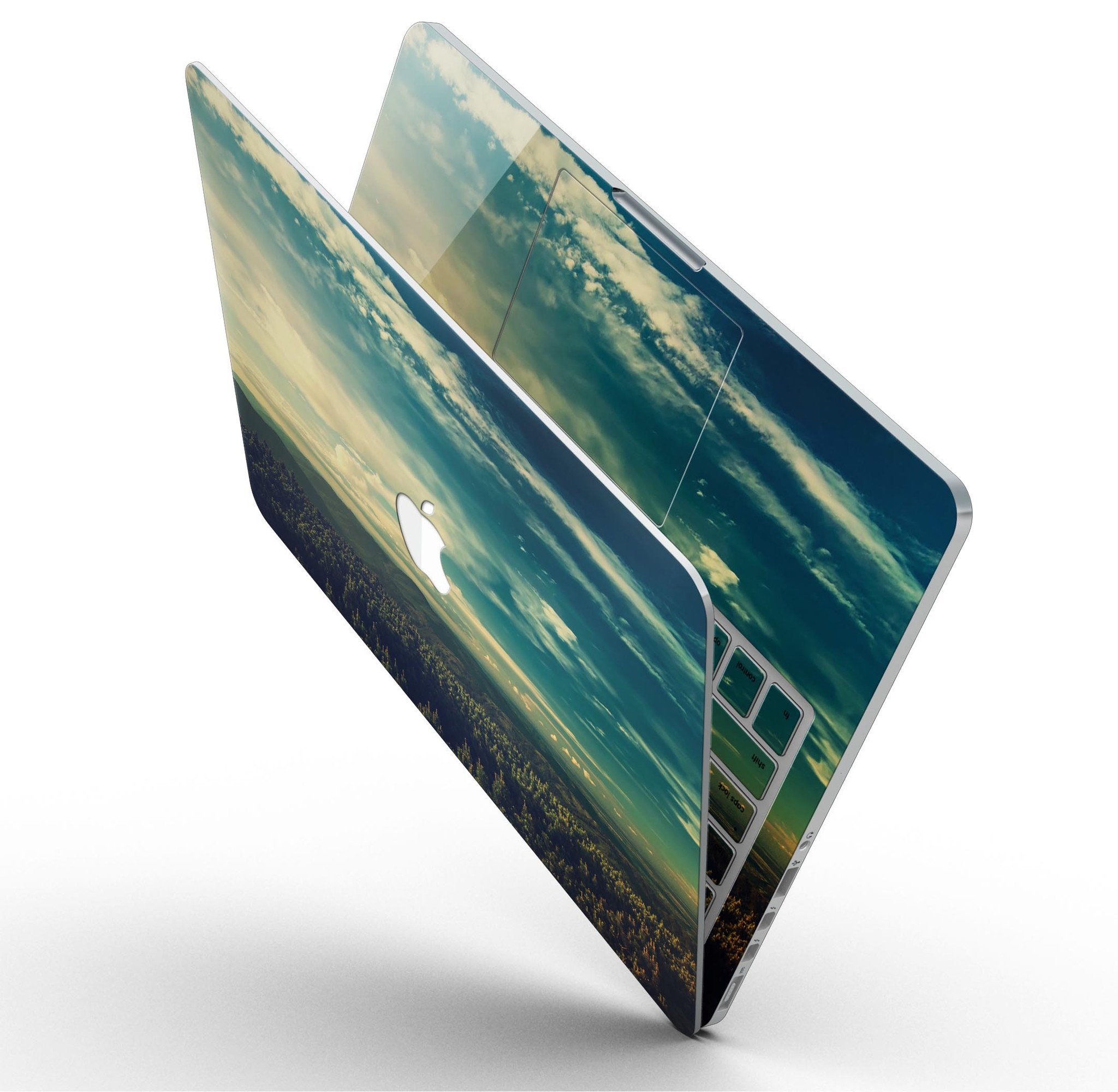 Country Skyline full-coverage skin for MacBook Pro with Retina Display, showcasing a vibrant skyline design on a sleek device.