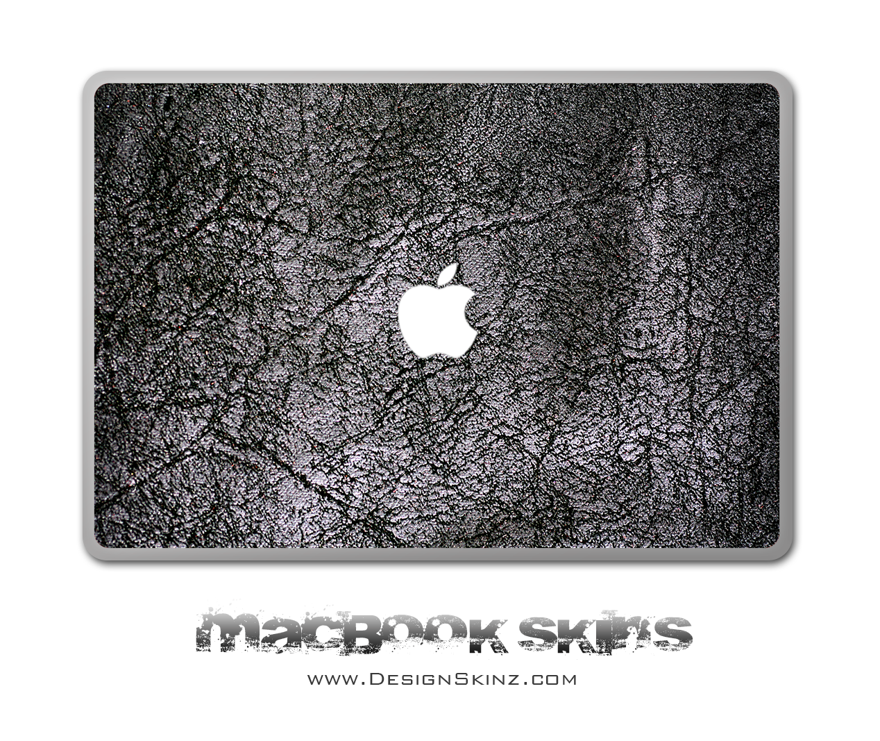 Cracked Ground MacBook Skin featuring a unique design, available for 11, 13, and 15-inch models with an Apple logo cutout.