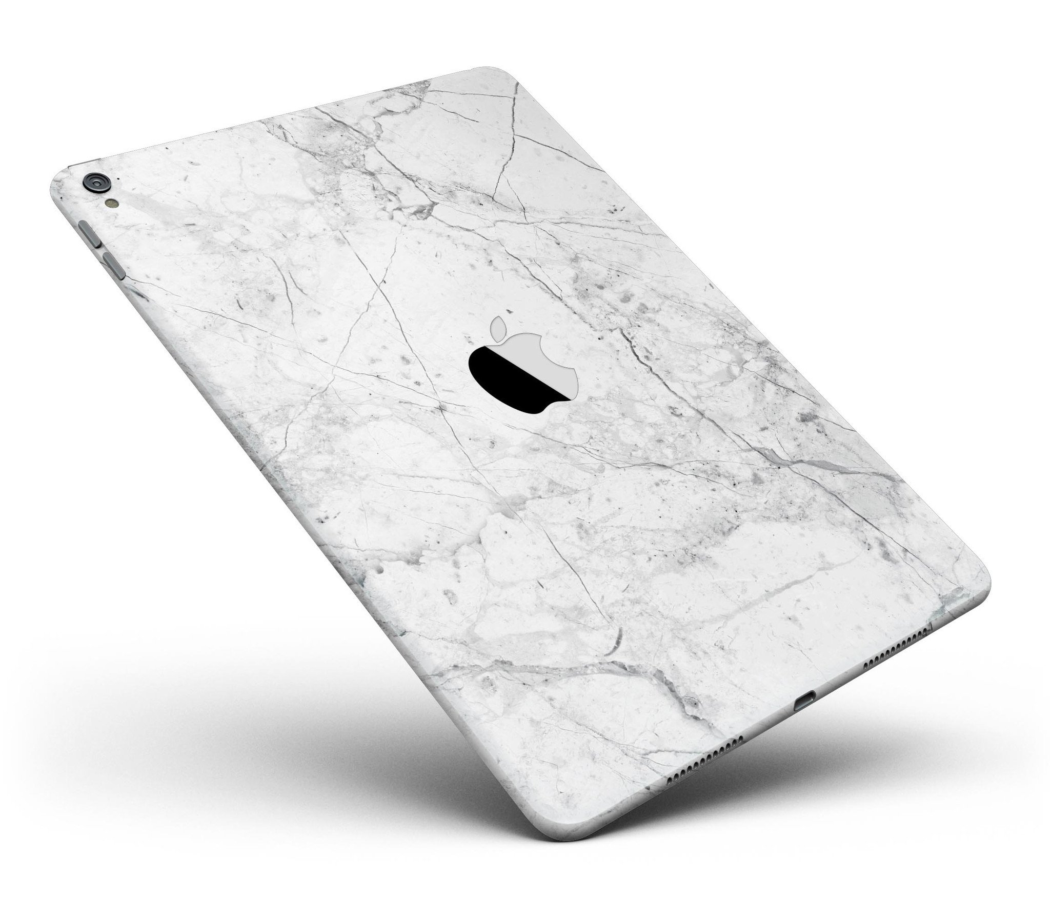 Cracked Marble Surface Full Body Skin for iPad Pro, showcasing a stylish design with a smooth finish.