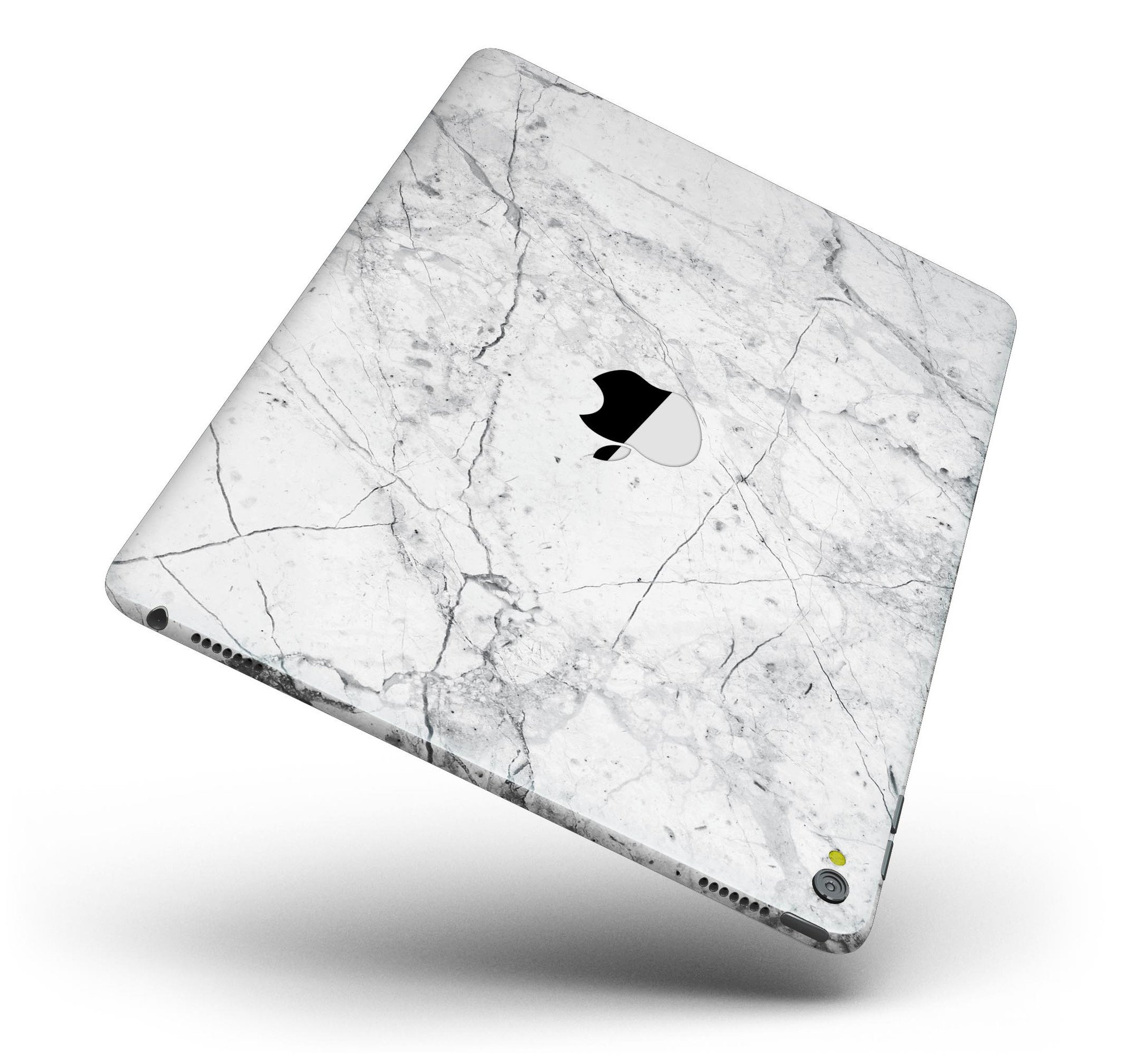 Cracked Marble Surface Full Body Skin for iPad Pro, showcasing a stylish design with a smooth finish.