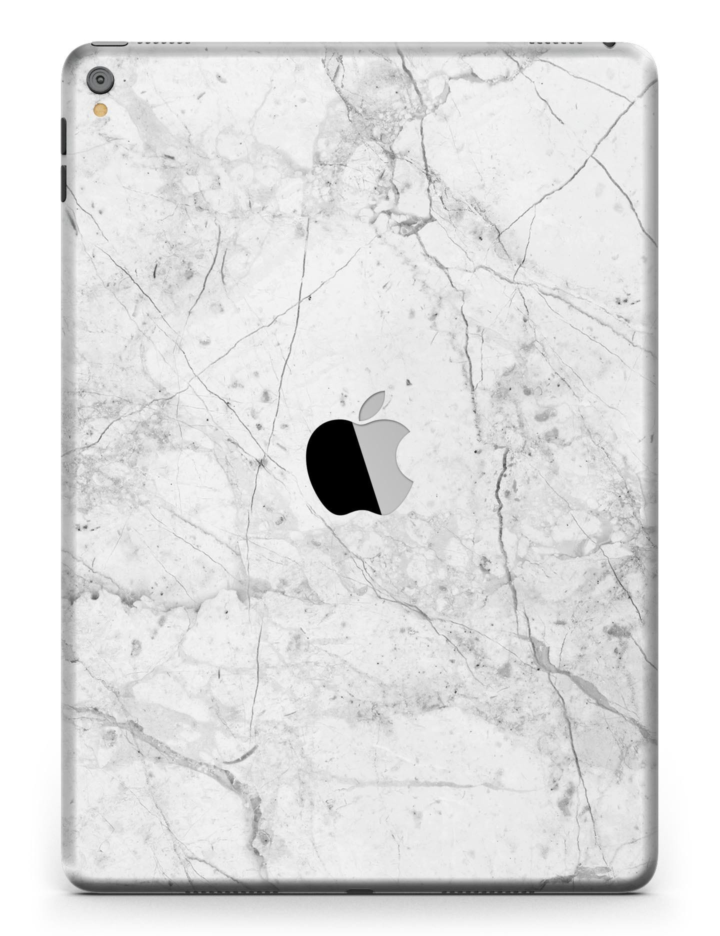 Cracked Marble Surface Full Body Skin for iPad Pro, showcasing a stylish design with a smooth finish.