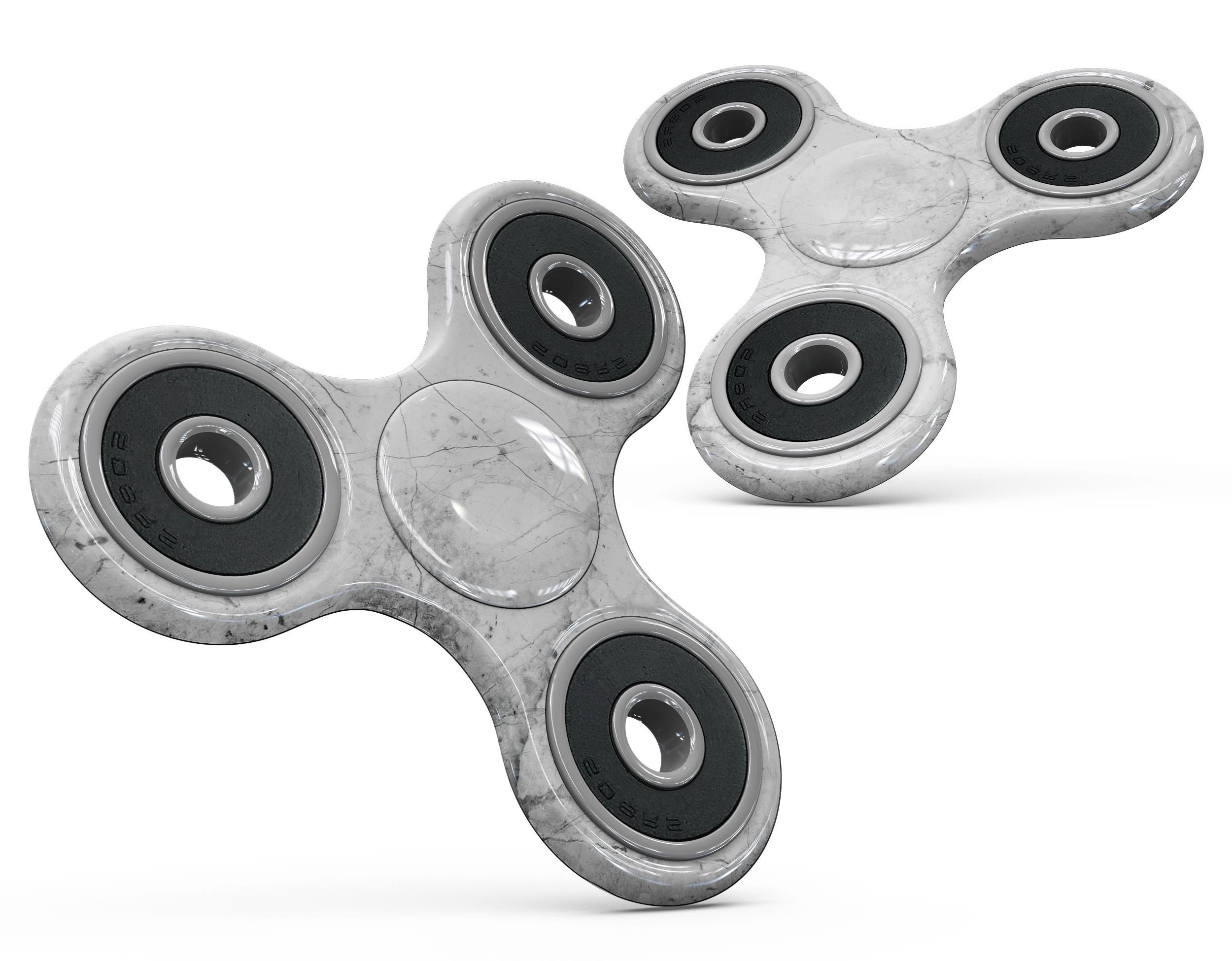 Cracked marble design full-body skin kit for fidget spinner, showcasing its stylish and protective features.