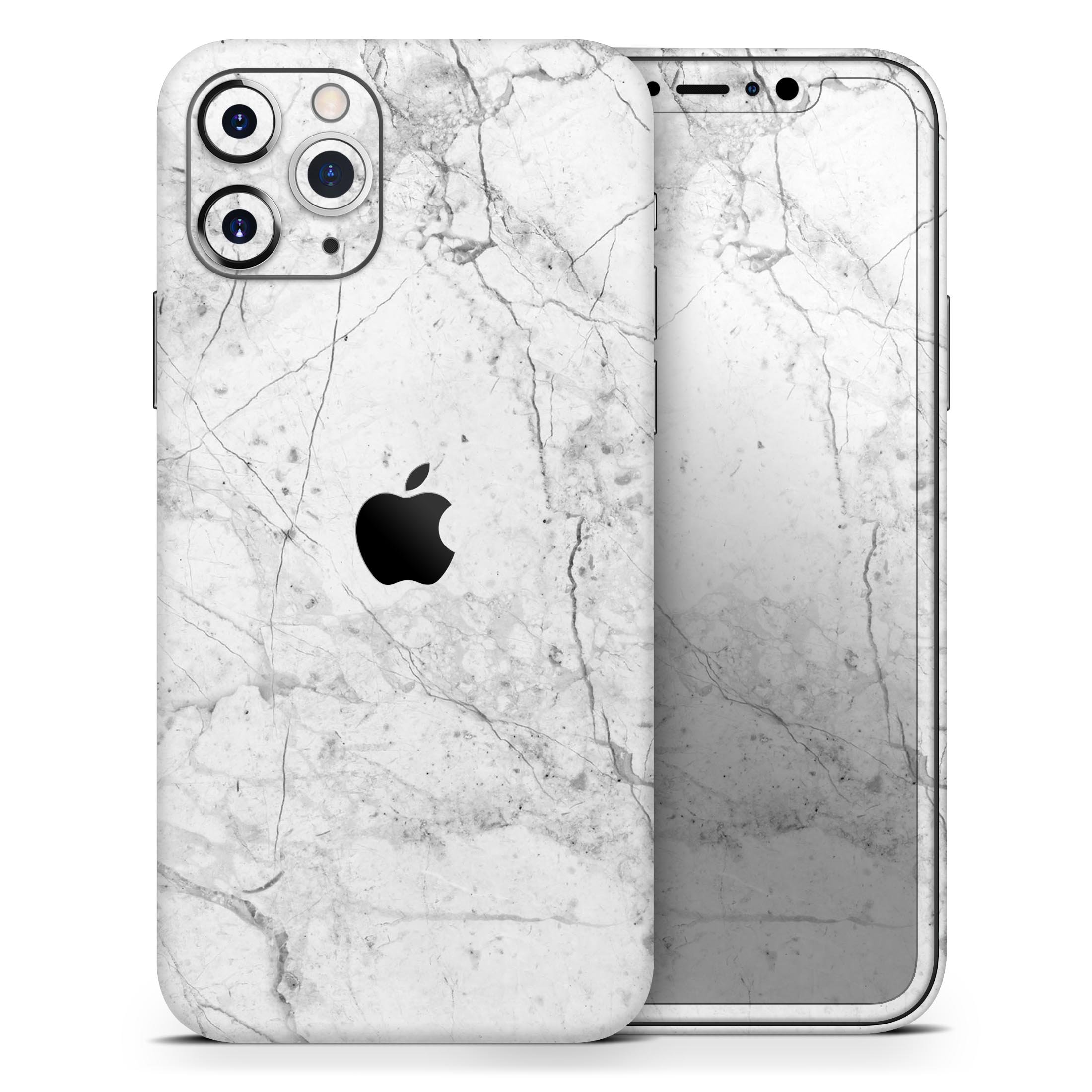 Cracked Marble Surface Skin-Kit for Apple iPhone 13, showcasing a stylish design with premium vinyl material.