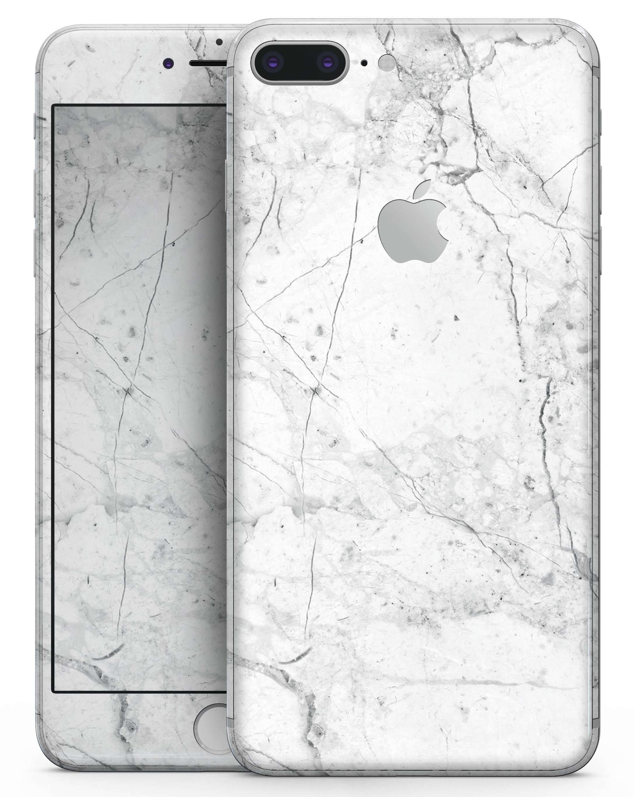 Cracked marble skin for iPhone 8 and 8 Plus, showcasing a stylish design with a smooth finish.