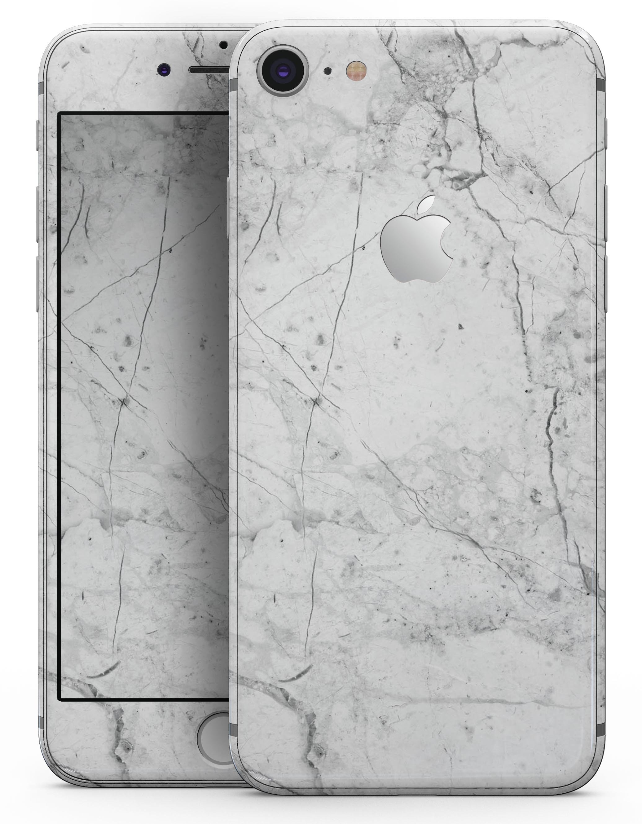 Cracked marble skin for iPhone 8 and 8 Plus, showcasing a stylish design with a smooth finish.