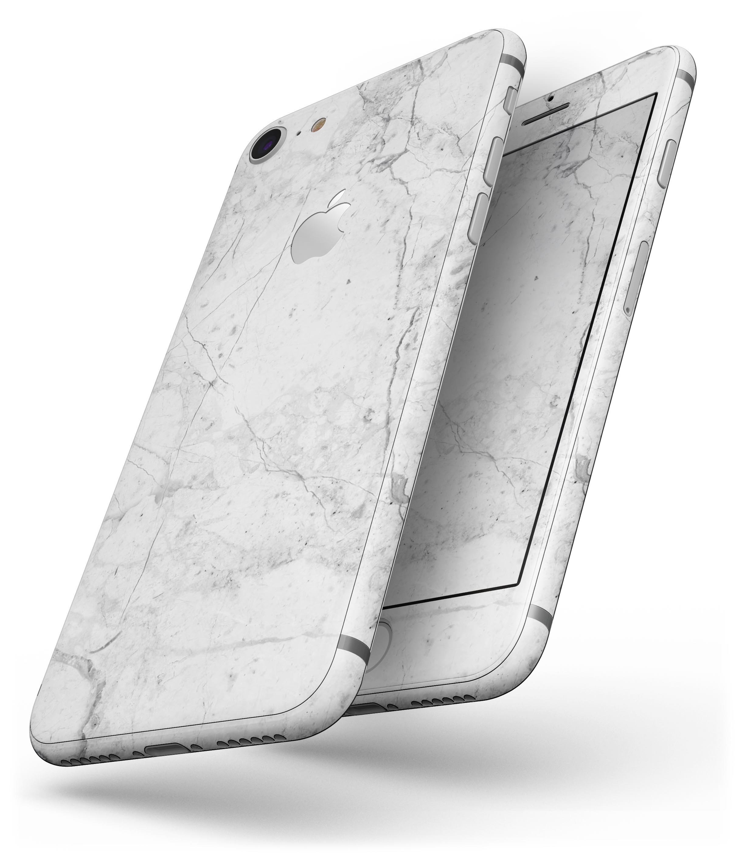 Cracked marble skin for iPhone 8 and 8 Plus, showcasing a stylish design with a smooth finish.