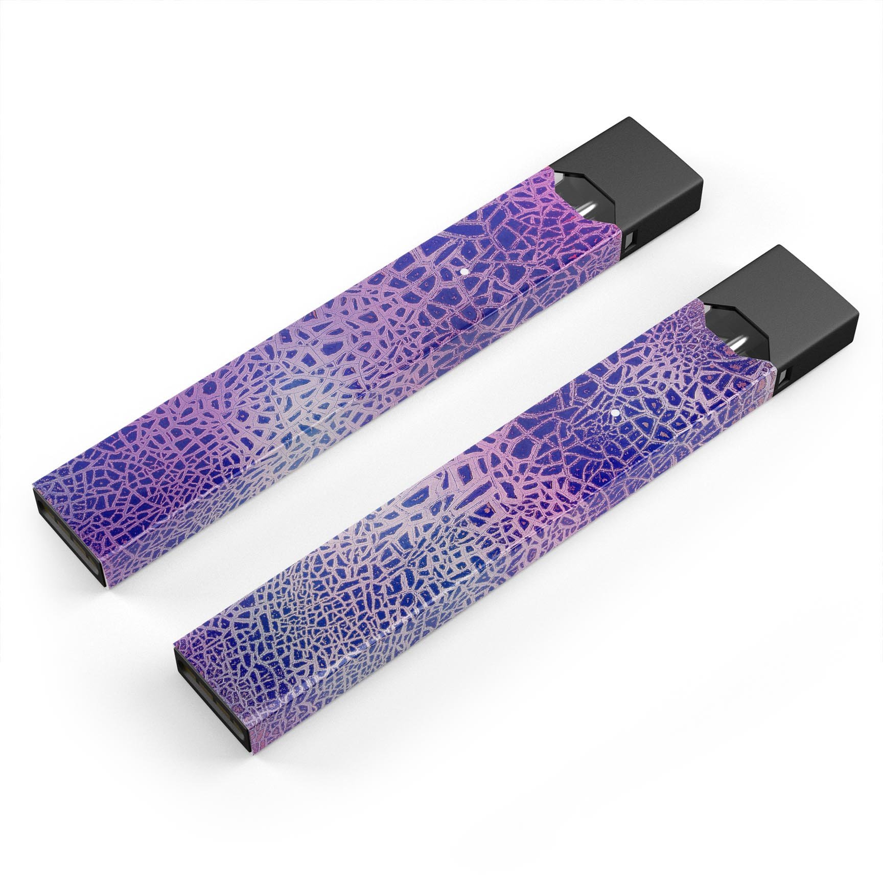 Cracked Purple Texture skin-wrap sticker for JUUL device, showcasing vibrant colors and precise cut for a perfect fit.