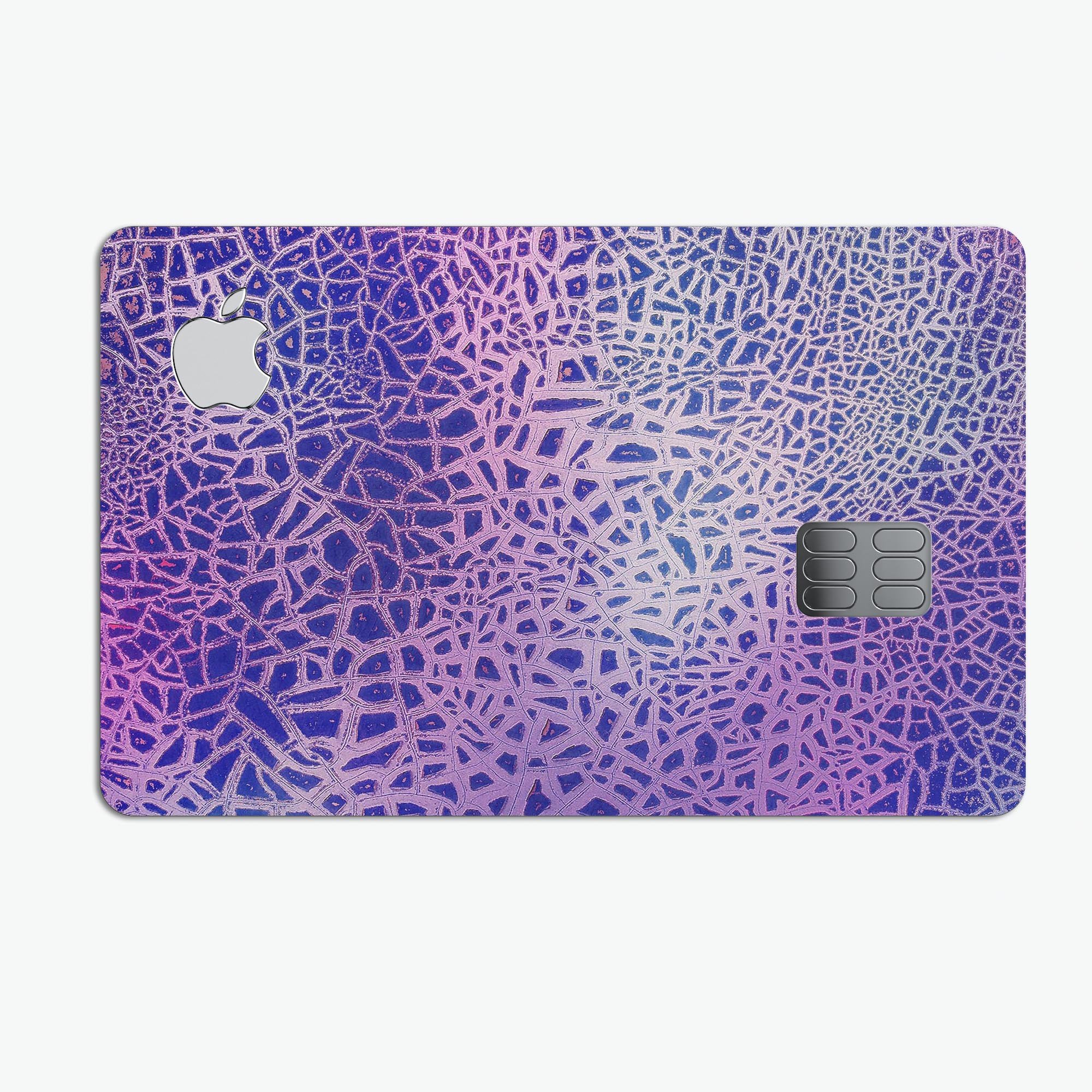 Cracked Purple Texture decal skin for Apple Card, showcasing a stylish design and premium quality.