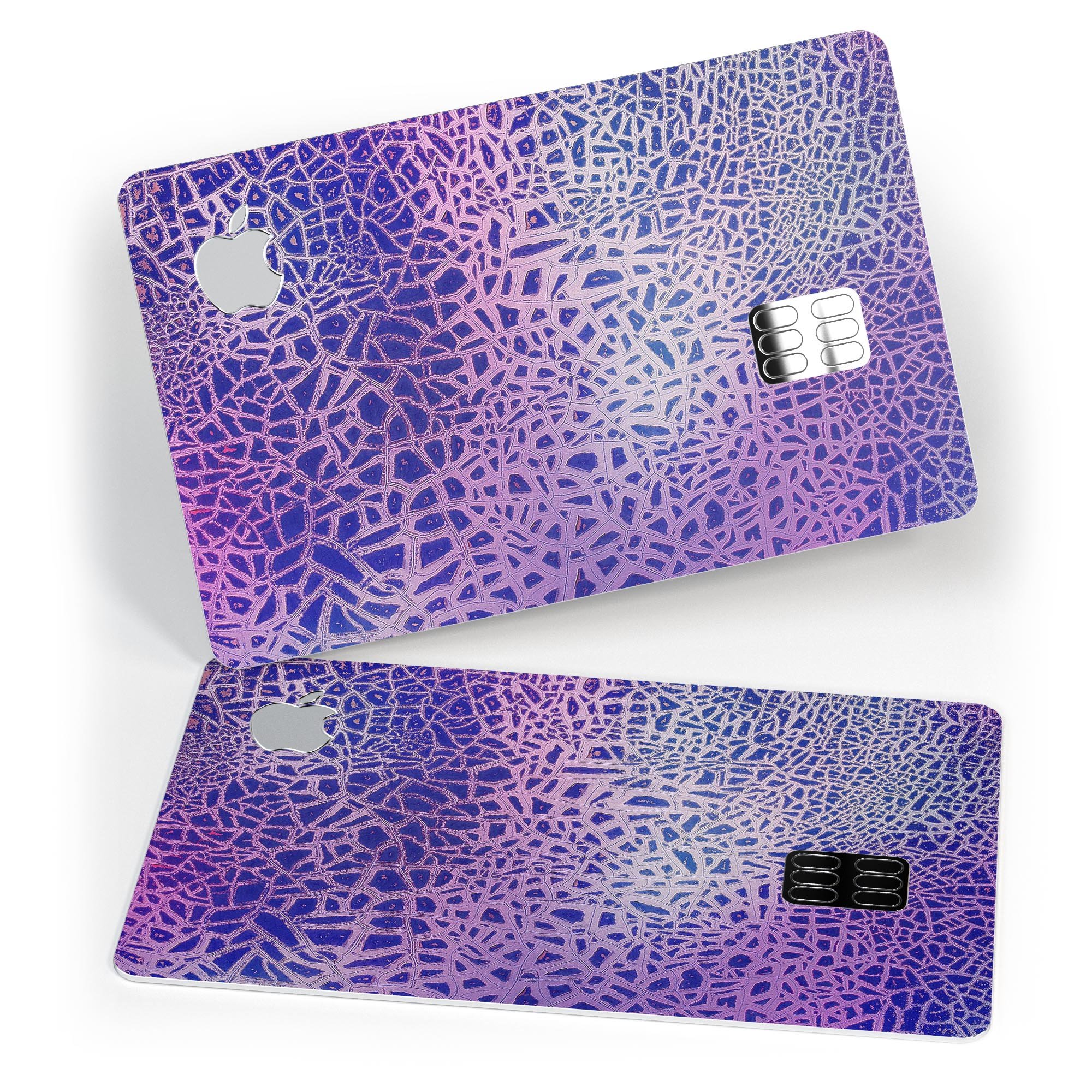 Cracked Purple Texture decal skin for Apple Card, showcasing a stylish design and premium quality.