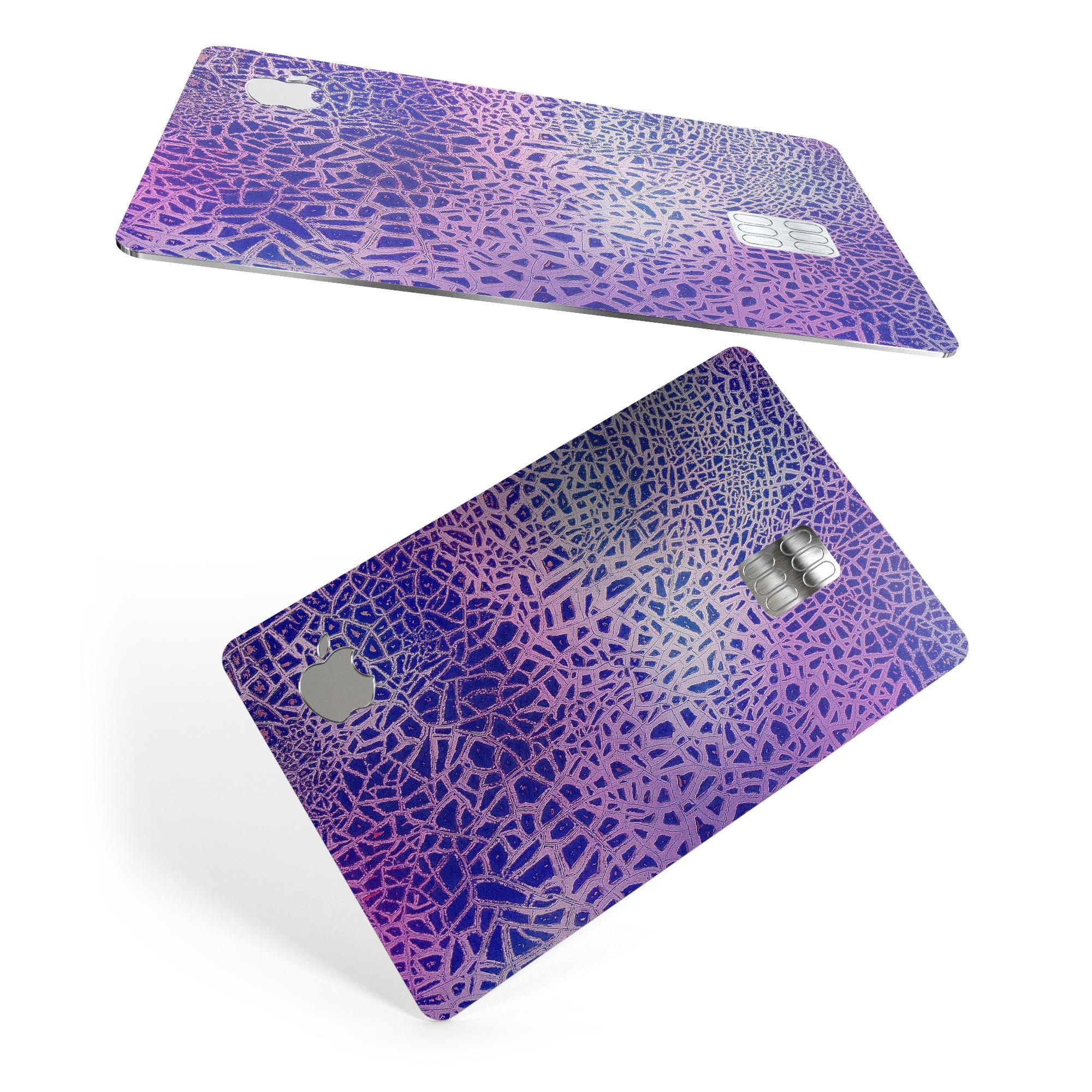 Cracked Purple Texture decal skin for Apple Card, showcasing a stylish design and premium quality.