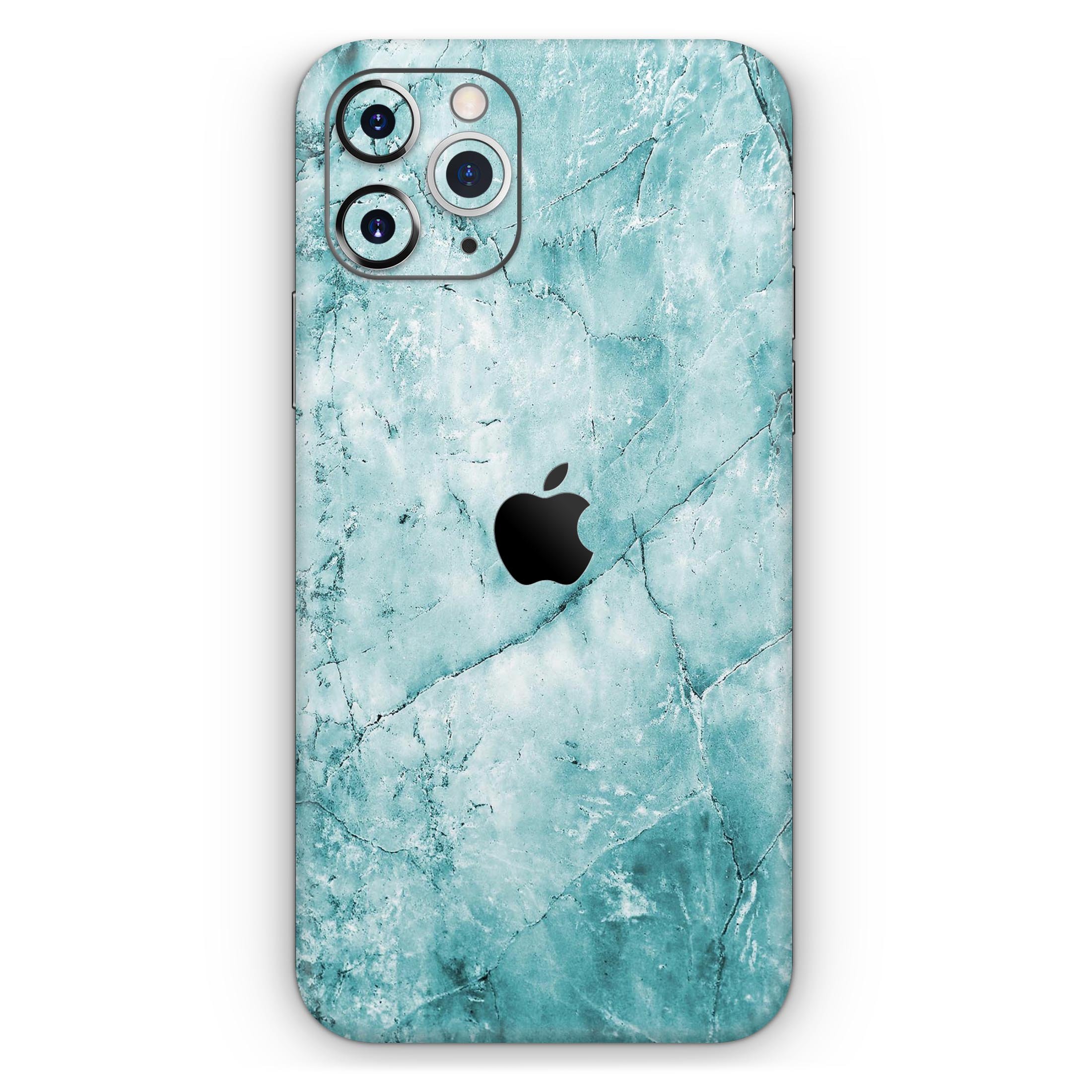 Cracked turquoise marble skin for Apple iPhone, showcasing vibrant colors and a sleek design.