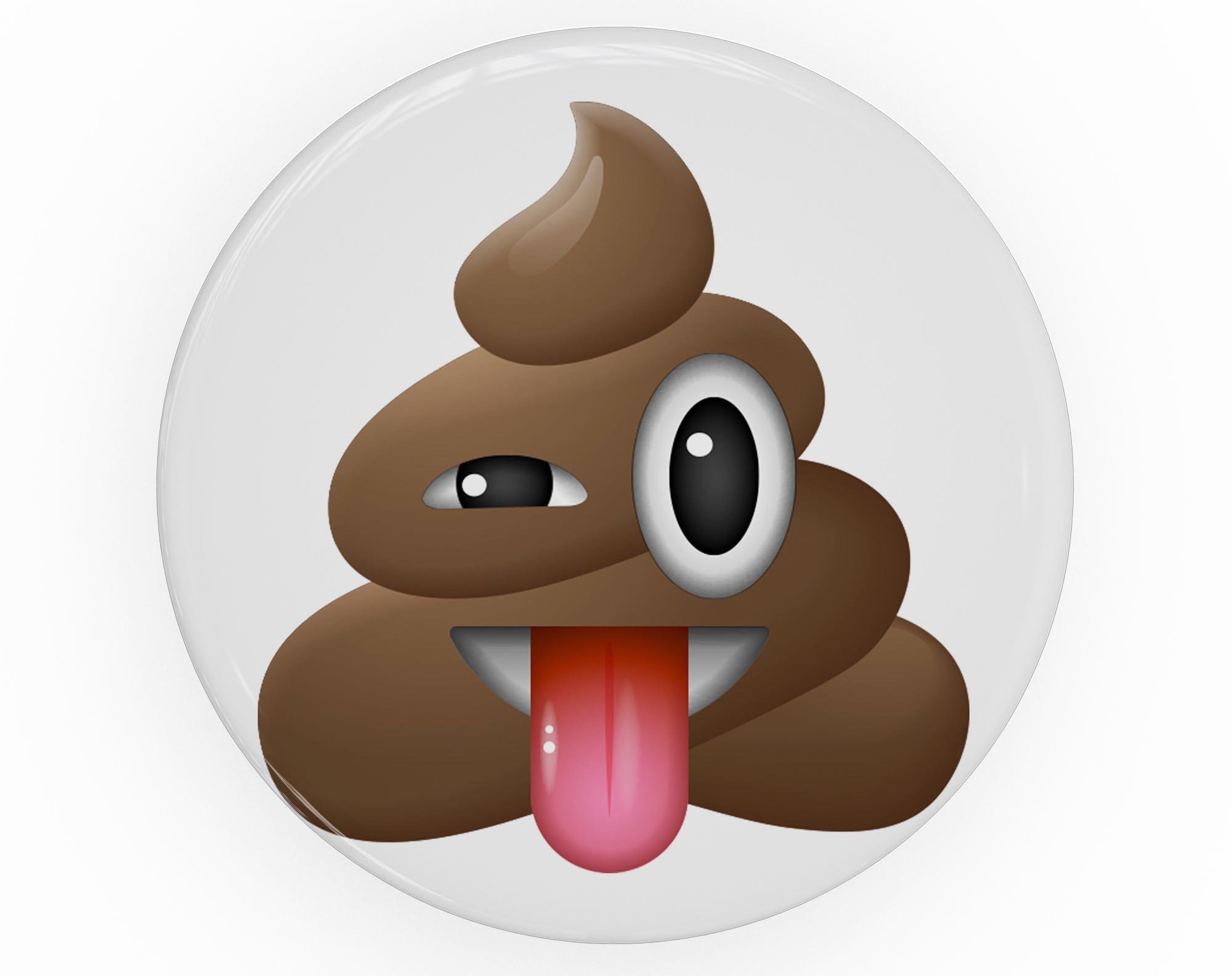 Crazy Poo Emoticon Emoji Skin Kit for PopSockets, featuring a playful design on premium vinyl.