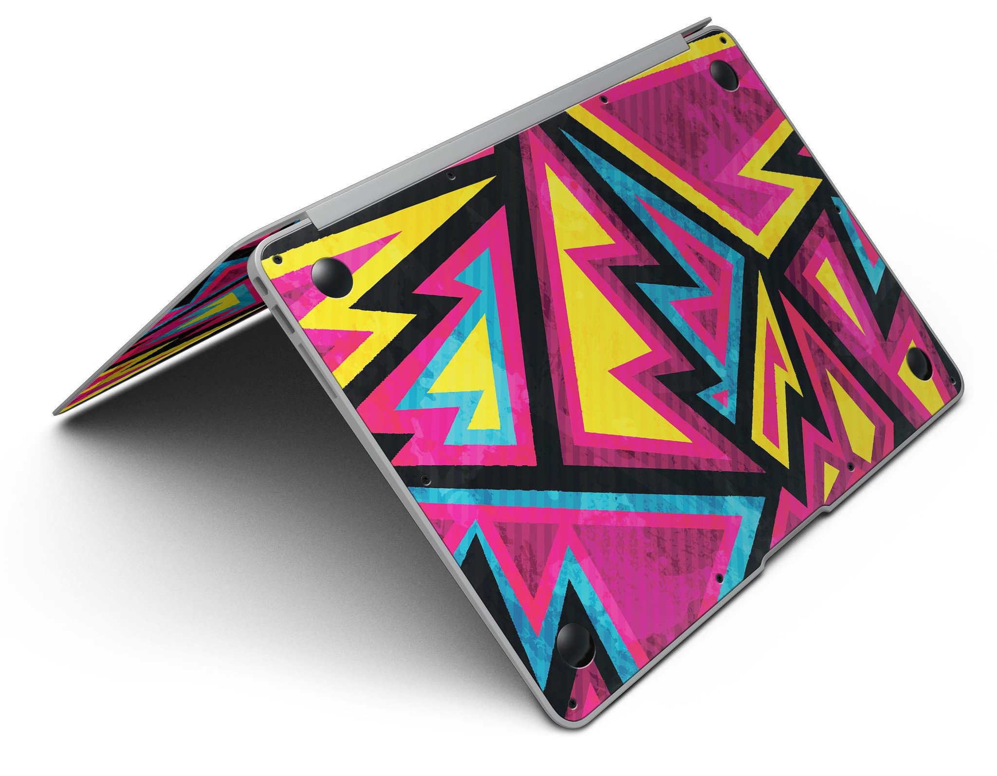 Crazy Retro Squiggles V2 skin kit for MacBook Air, showcasing vibrant squiggly patterns on a sleek surface.