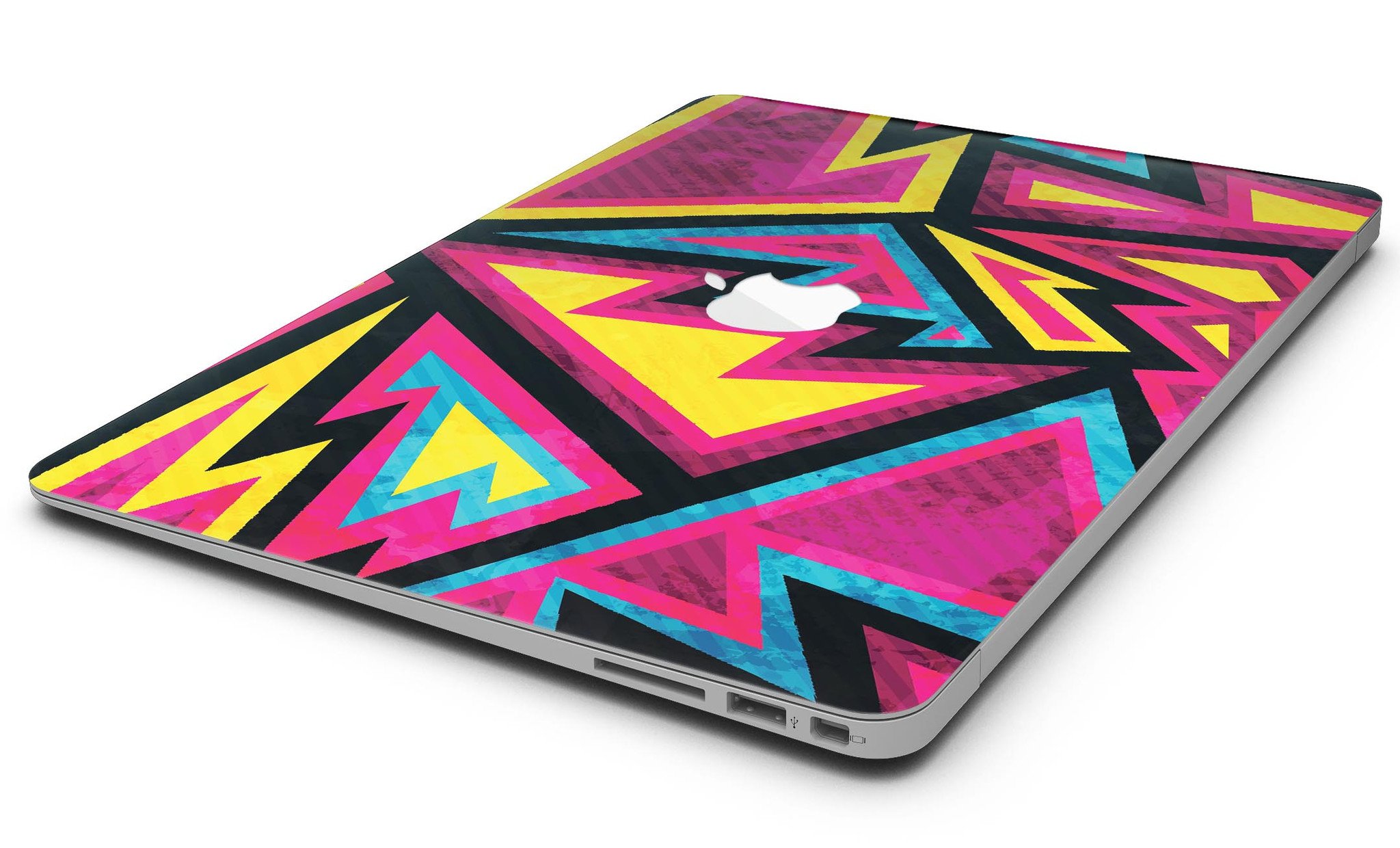 Crazy Retro Squiggles V2 skin kit for MacBook Air, showcasing vibrant squiggly patterns on a sleek surface.