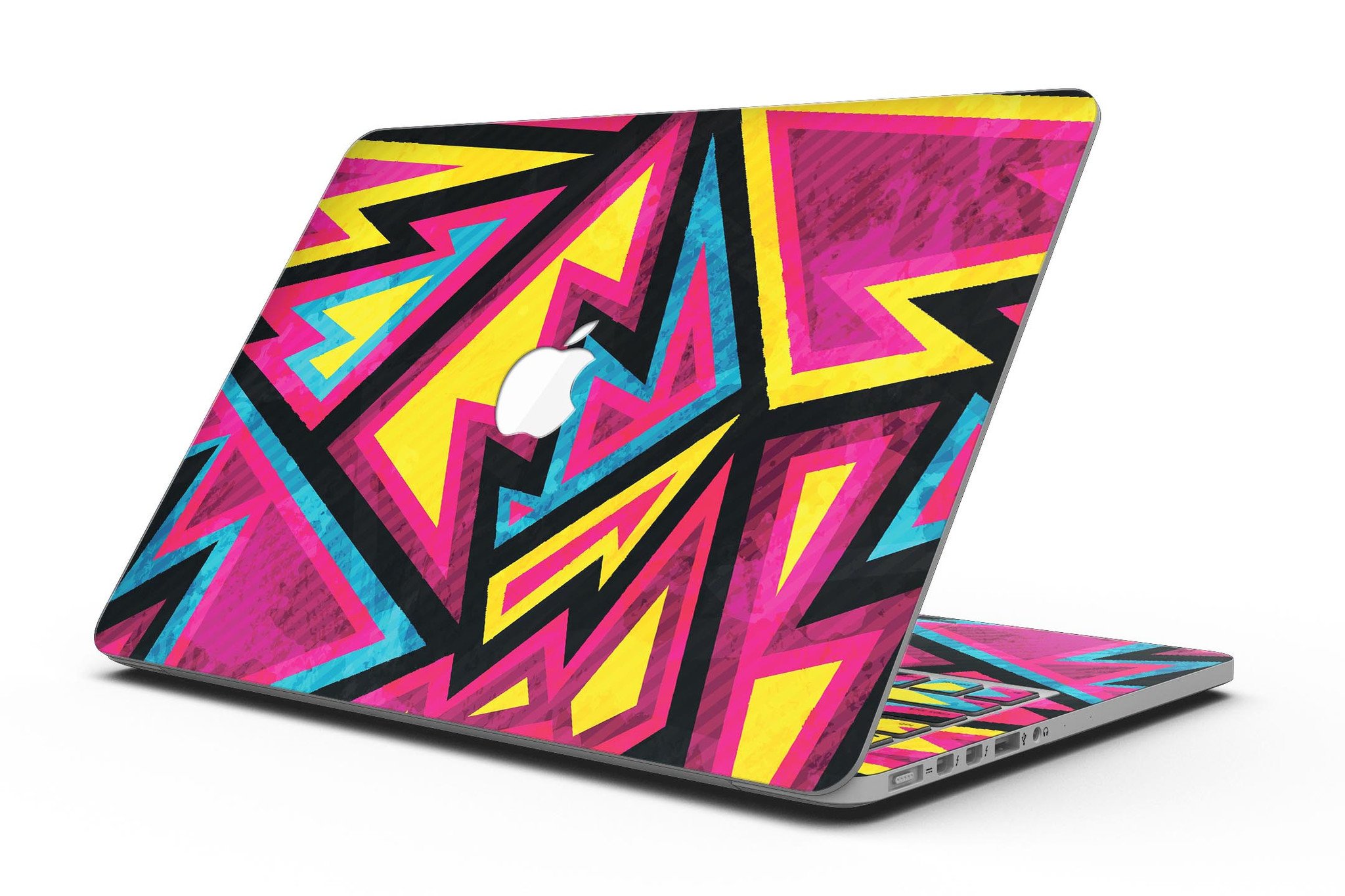 Crazy Retro Squiggles V2 skin for MacBook Pro with Retina Display, showcasing vibrant colors and unique squiggle design.