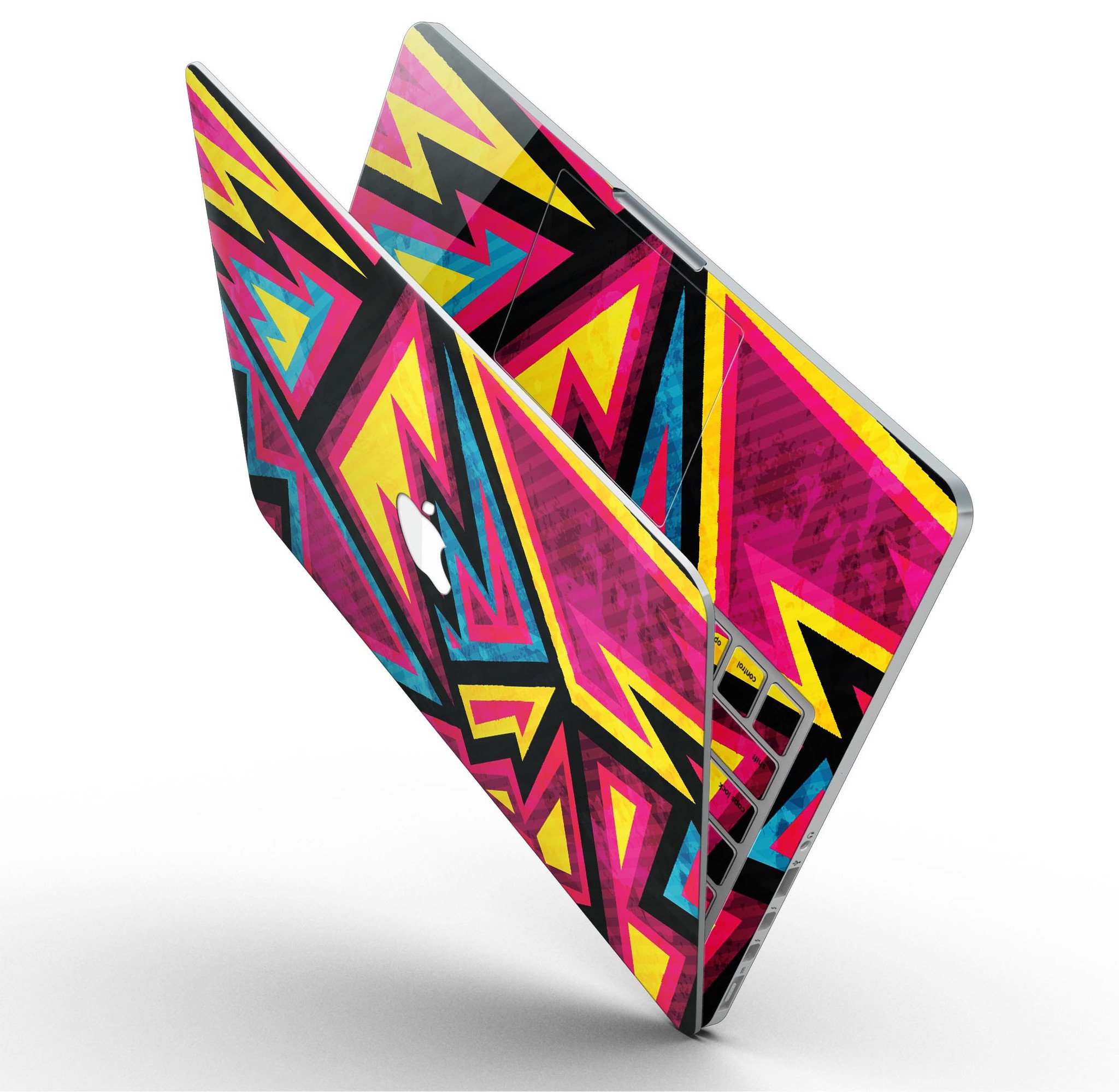 Crazy Retro Squiggles V2 skin for MacBook Pro with Retina Display, showcasing vibrant colors and unique squiggle design.