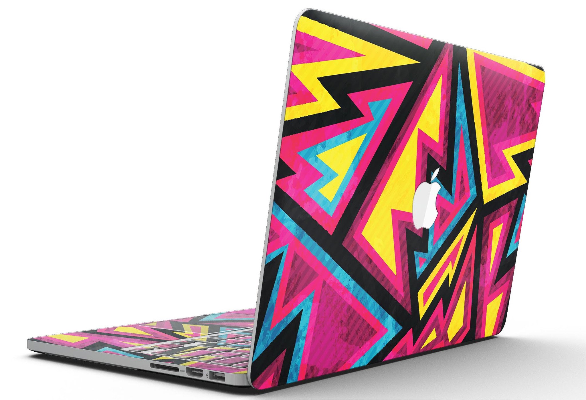 Crazy Retro Squiggles V2 skin for MacBook Pro with Retina Display, showcasing vibrant colors and unique squiggle design.